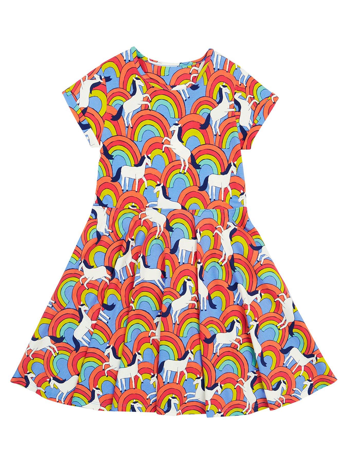 undefined Girls Spring Skater Dress - Blue