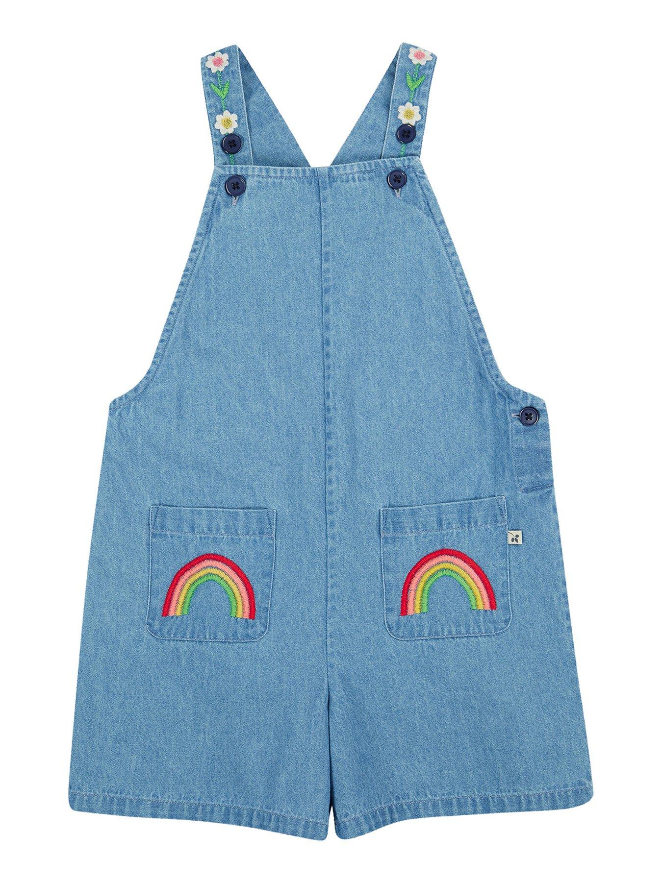 undefined Girls Hazel Denim Dungaree - Blue