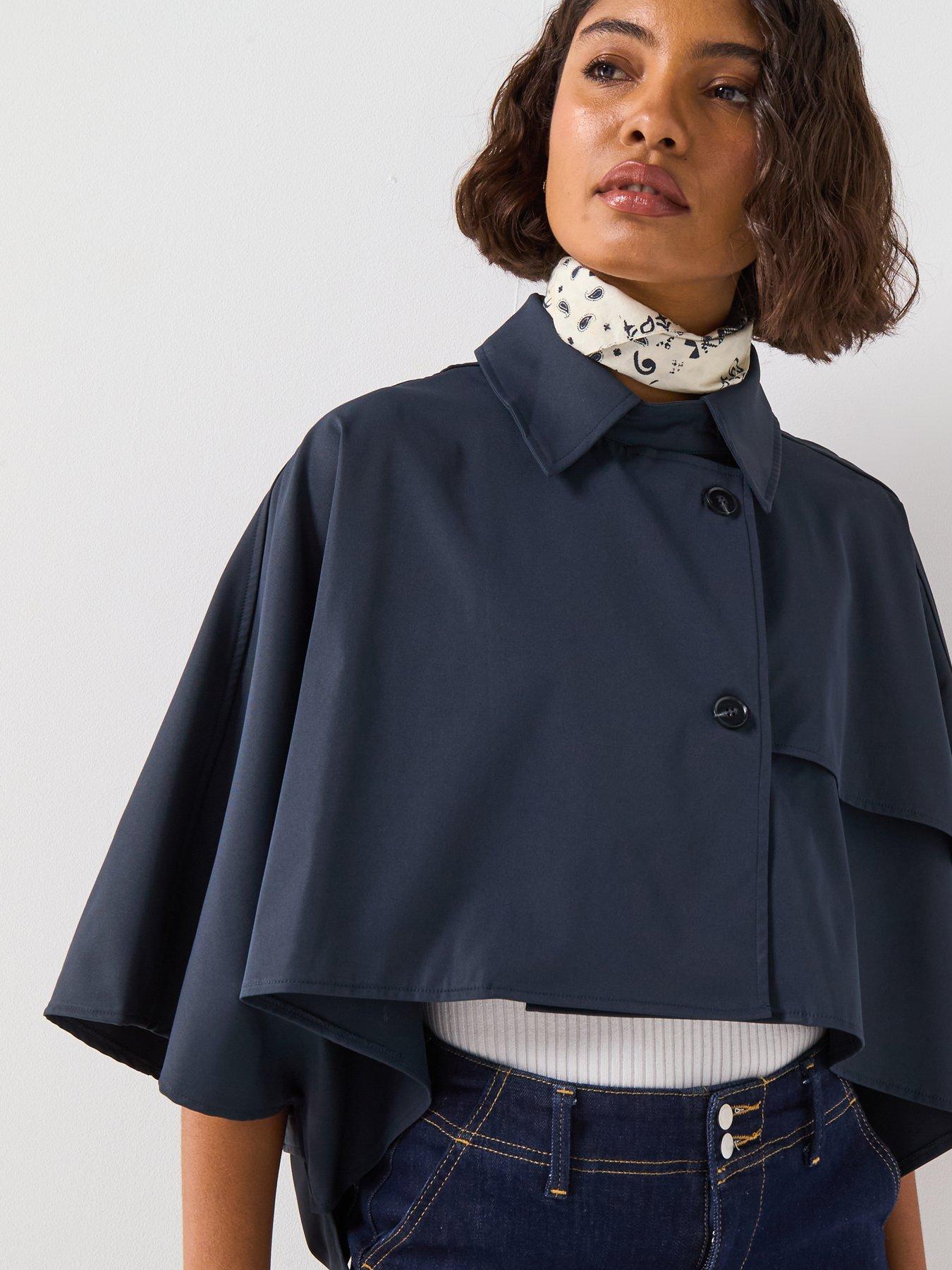 V by Very Cape Jacket - Navy | Very
