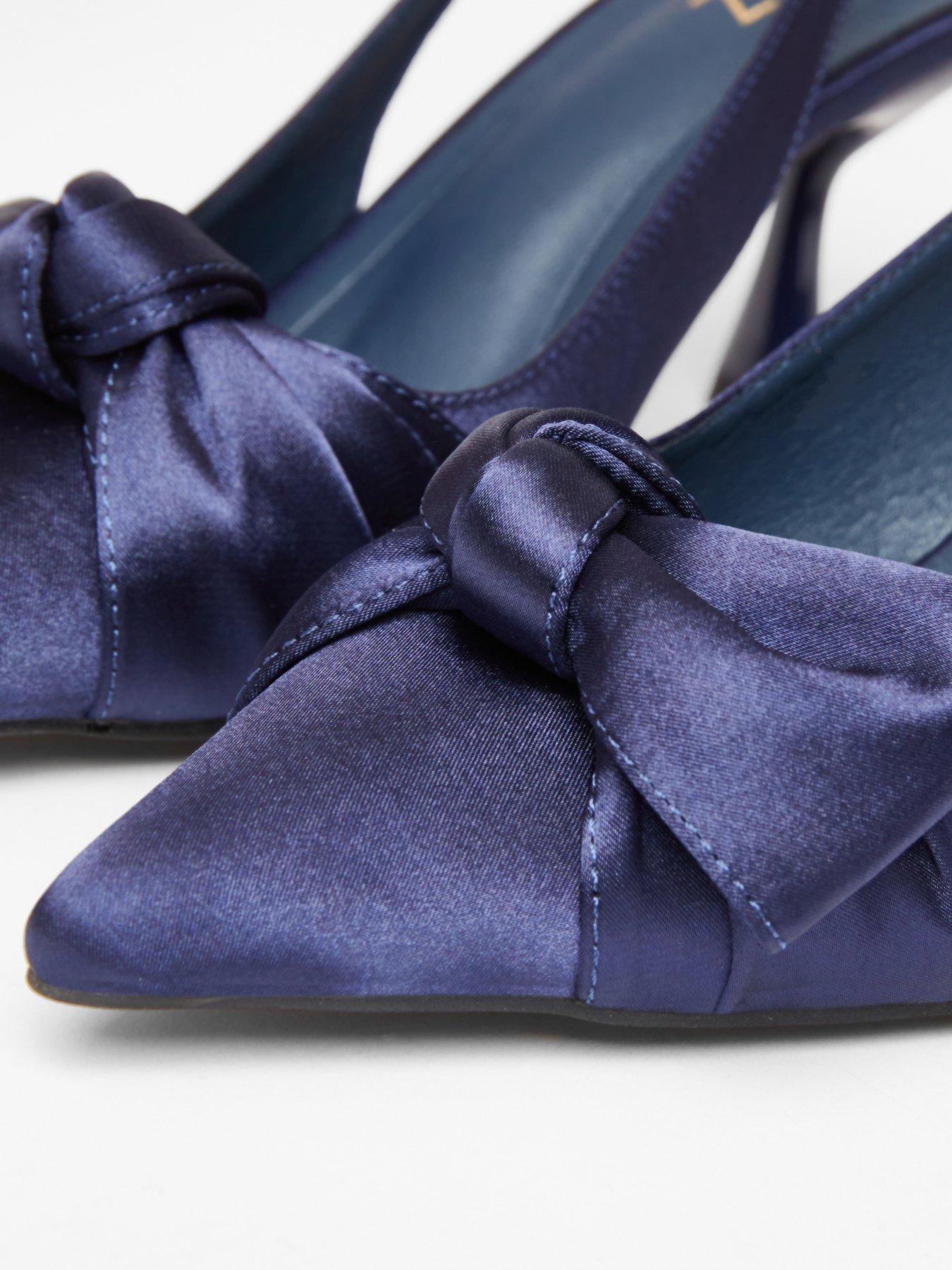 Image 5 of 5 of Quiz Navy Sling Back Bow Court Heel