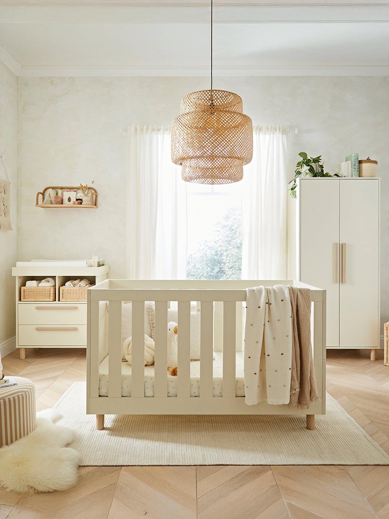 Product photograph of Cuddleco Harper 3-piece Nursery Furniture Set - Cream Amp Ash from very.co.uk