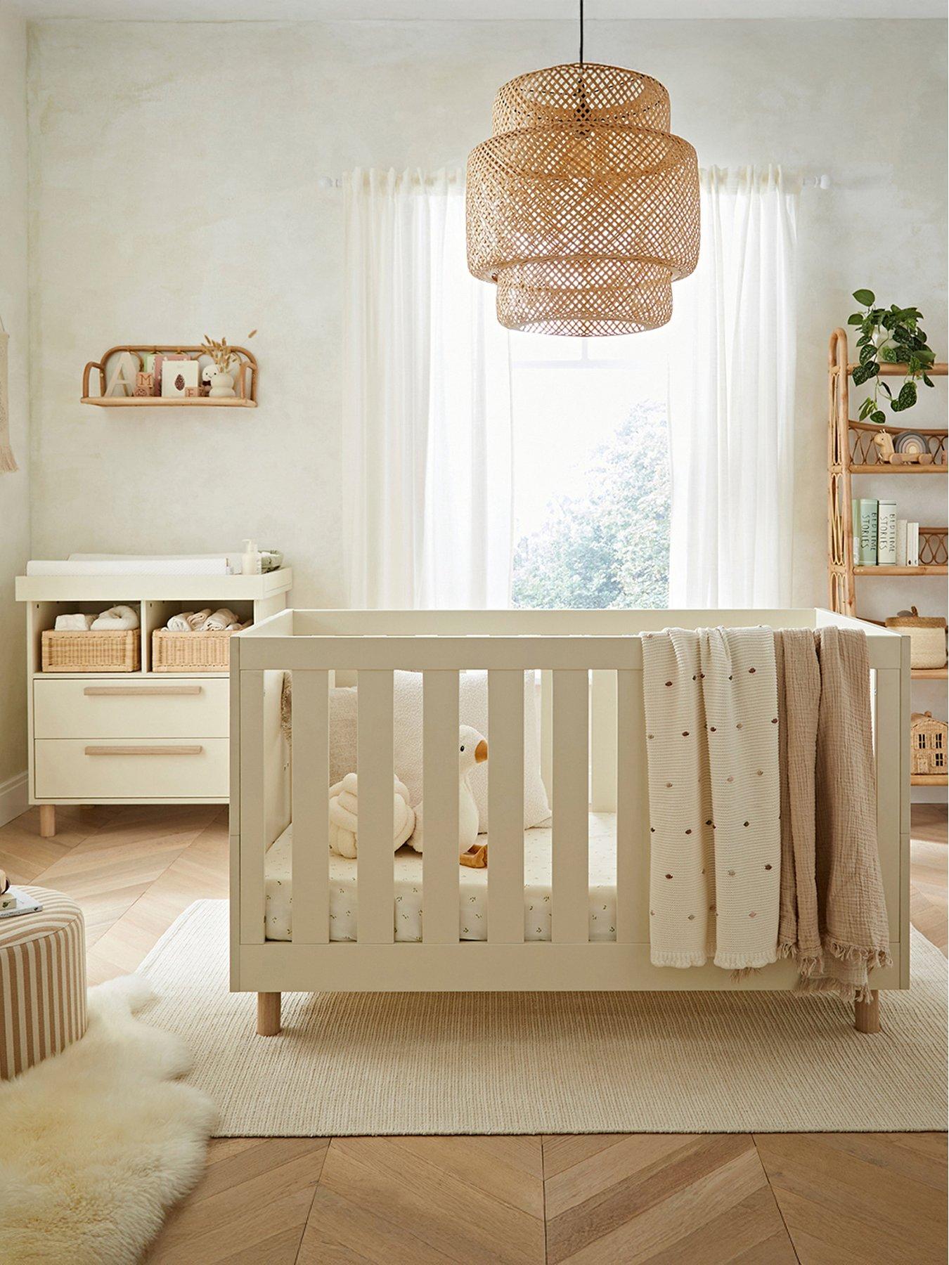 Image 1 of 8 of CuddleCo Harper 2-Piece&nbsp;Nursery Furniture Set - Cream &amp; Ash