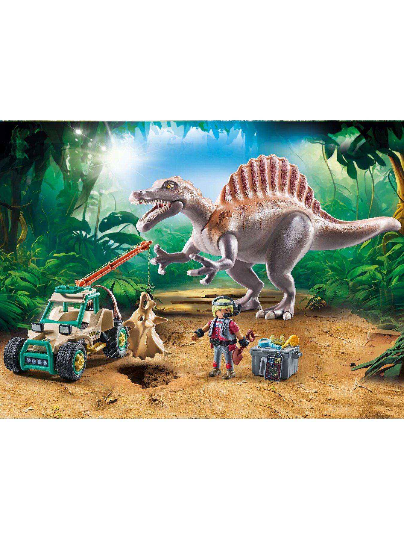 Image 3 of 6 of Playmobil Spinosaurus attack at dinosaur excavation