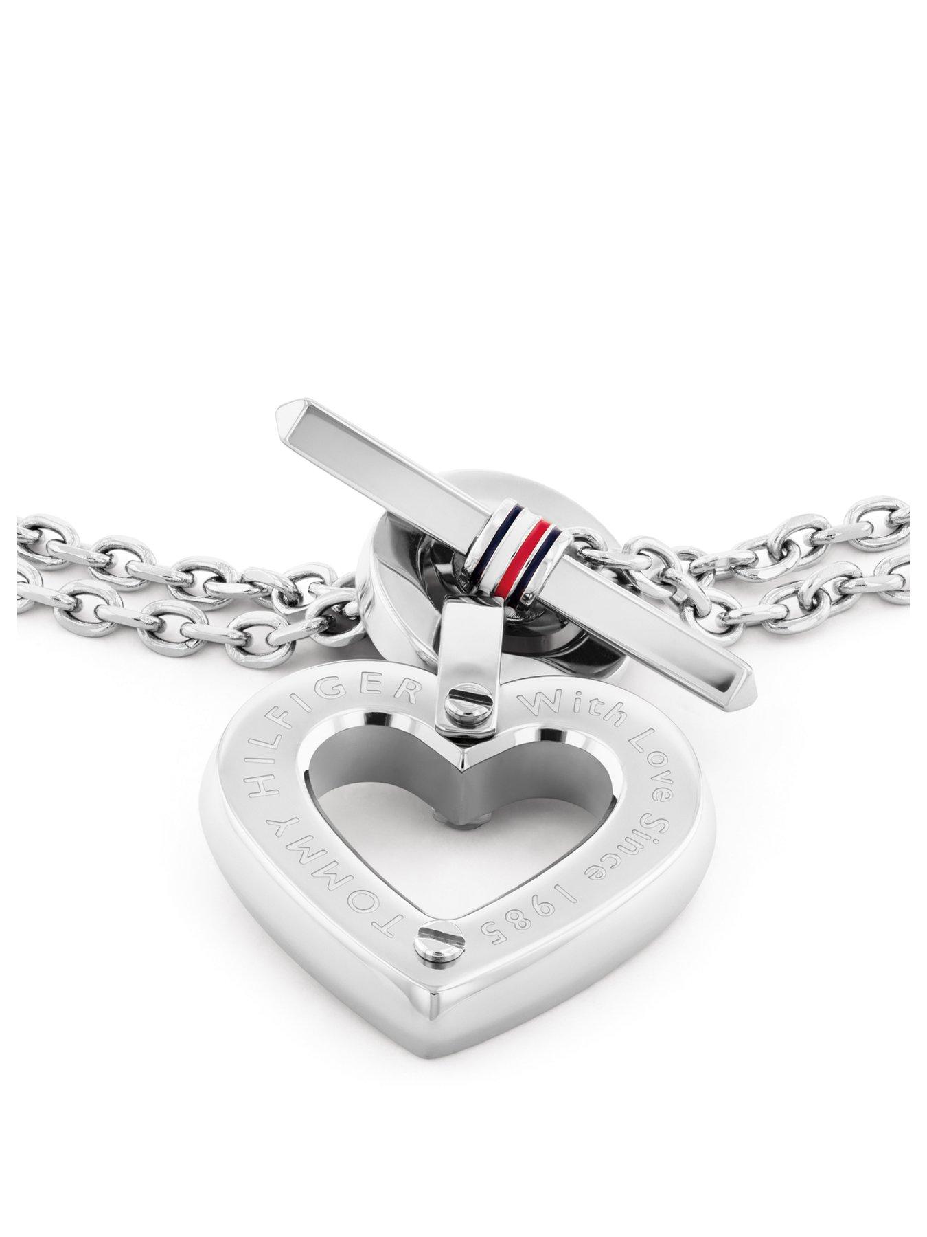 Image 2 of 4 of Tommy Hilfiger Toggle Heart Ladies Bracelet Silver