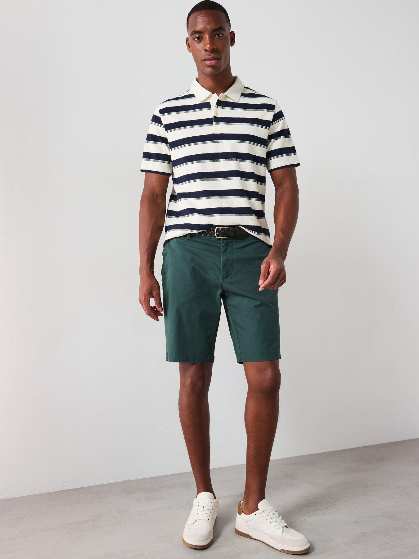 Image 6 of 6 of Mango Eliot Casual Striped Polo Shirt - Navy