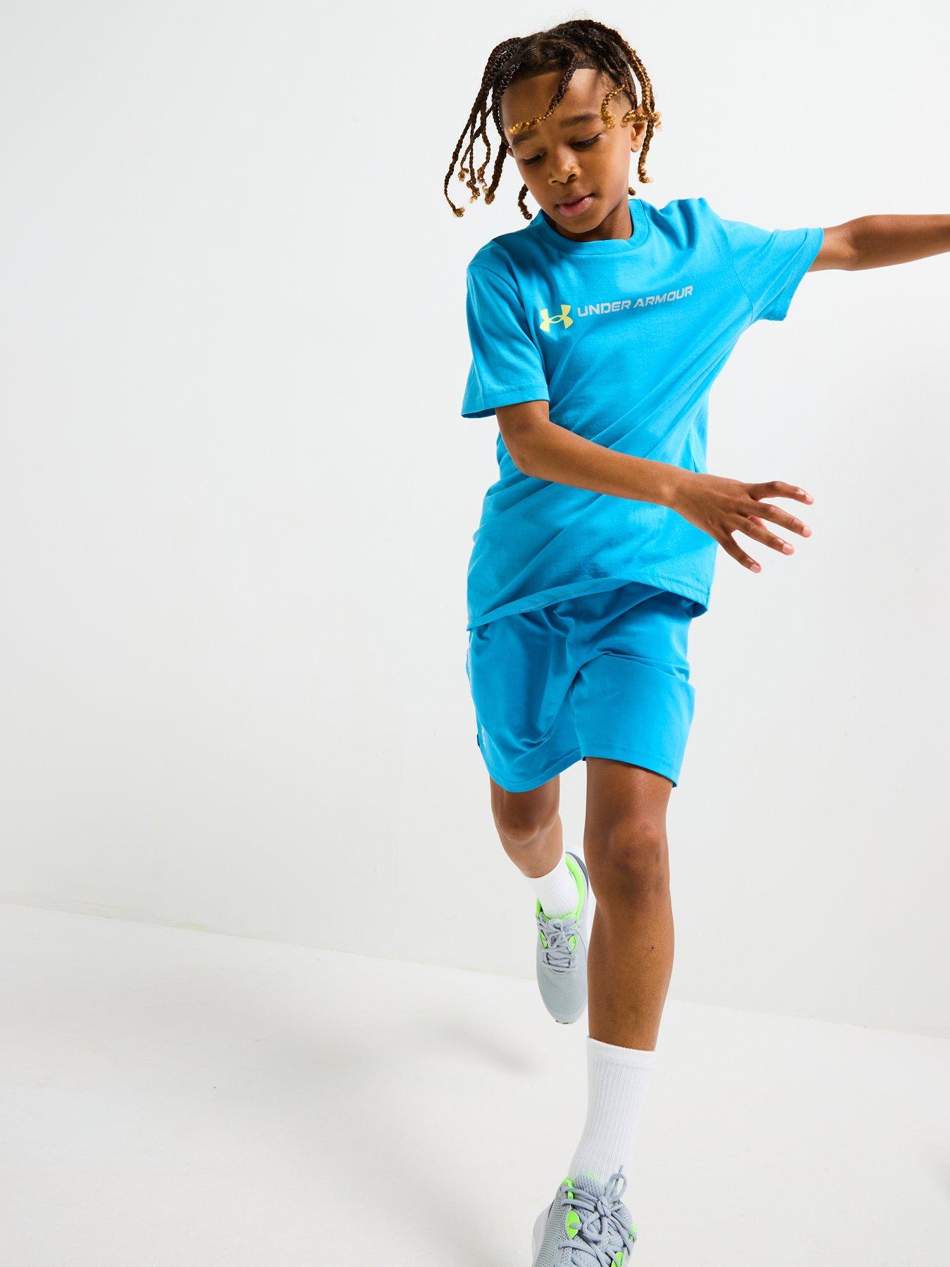 Image 5 of 5 of UNDER ARMOUR Junior Boys Logo Wordmark T-Shirt - Blue