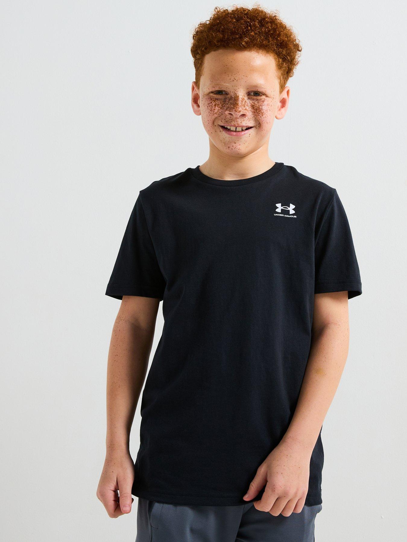 undefined Junior Boys Sportstyle Left Chest Logo T-Shirt - Black