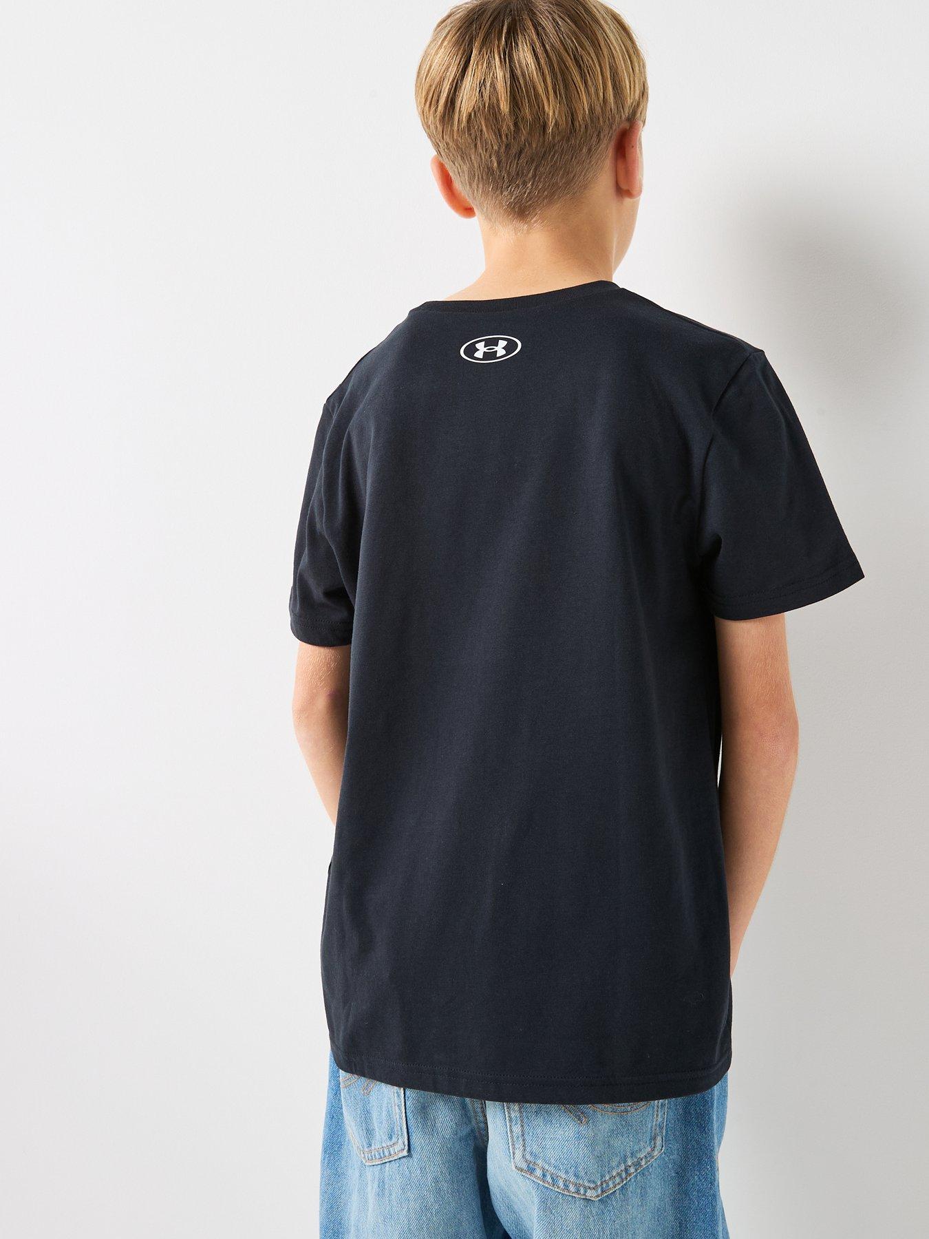 Image 2 of 6 of UNDER ARMOUR Junior Boys Sportstyle Left Chest Logo T-Shirt - Black