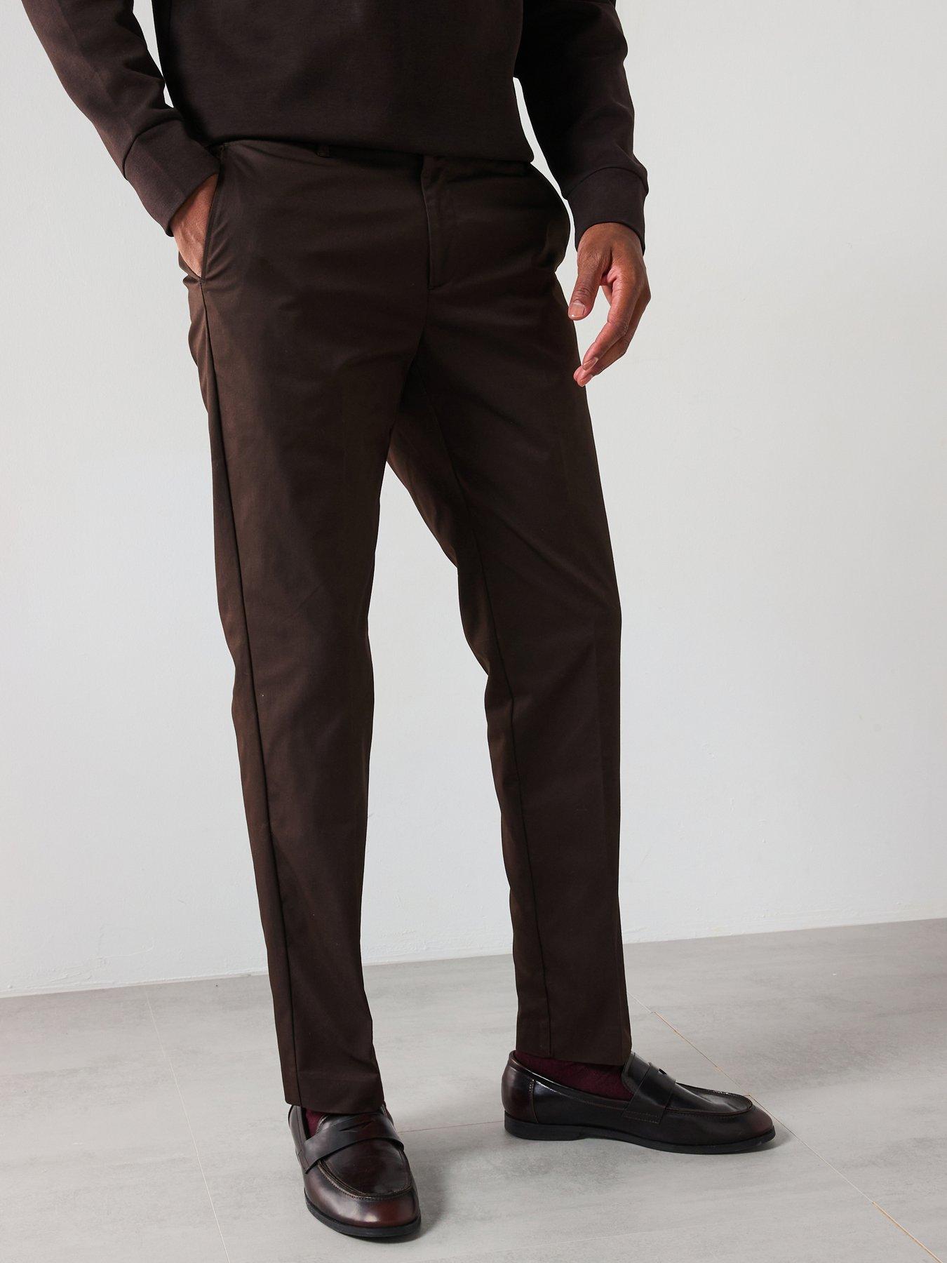 undefined Dublino Essentials Chino Casual Trousers - Dark Brown