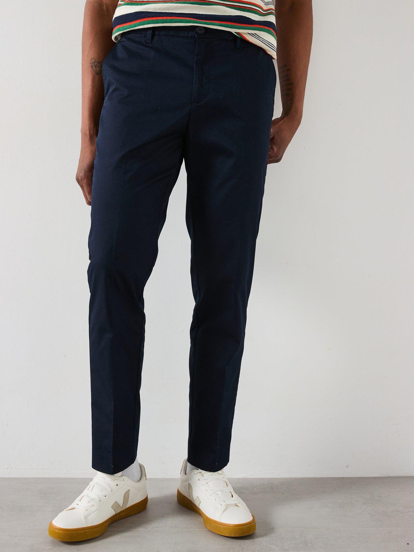 undefined Dublino Essentials Chino Casual Trousers - Navy
