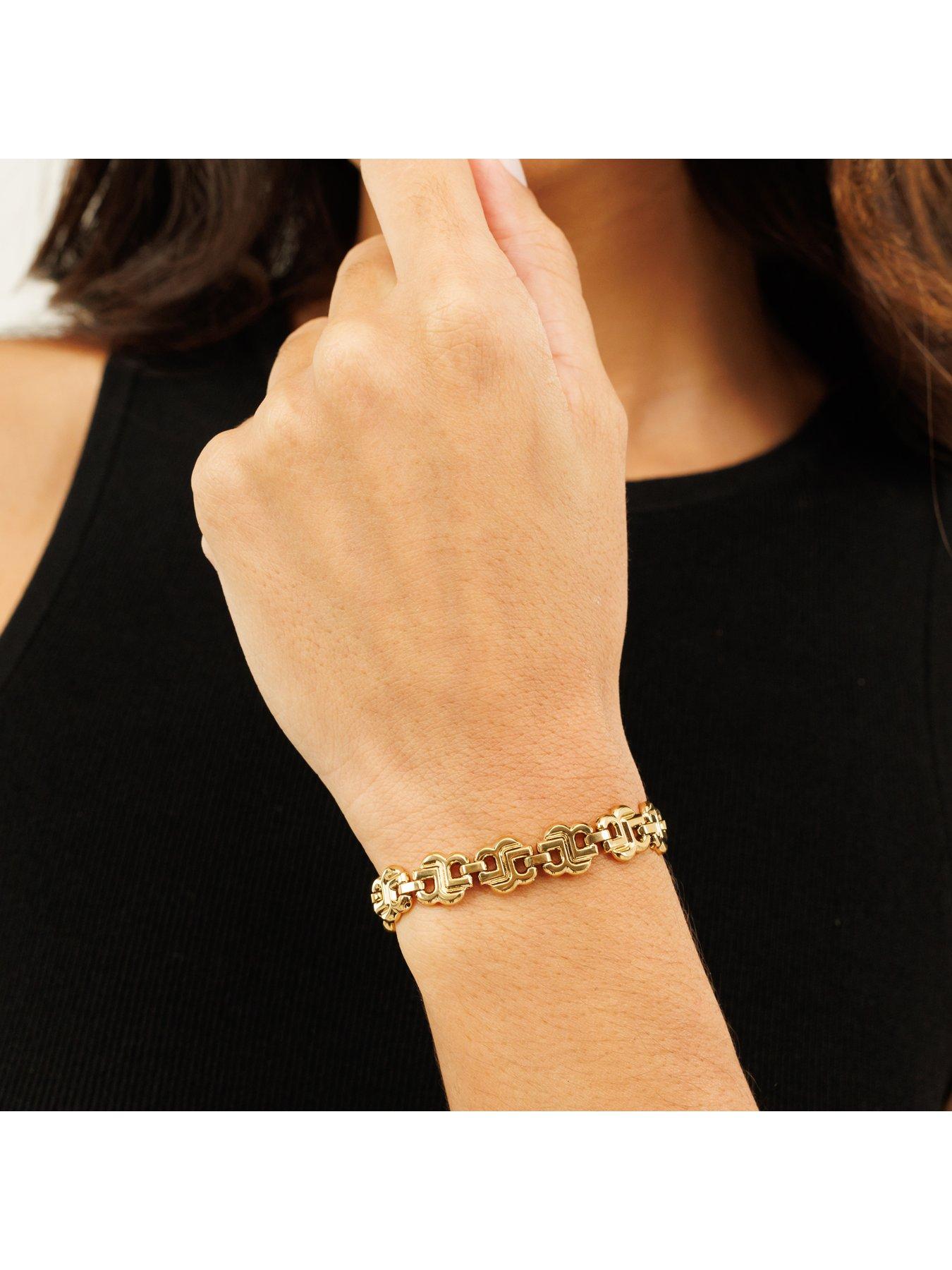 Image 4 of 6 of BOSS Double B Strand Ladies Bracelet Gold