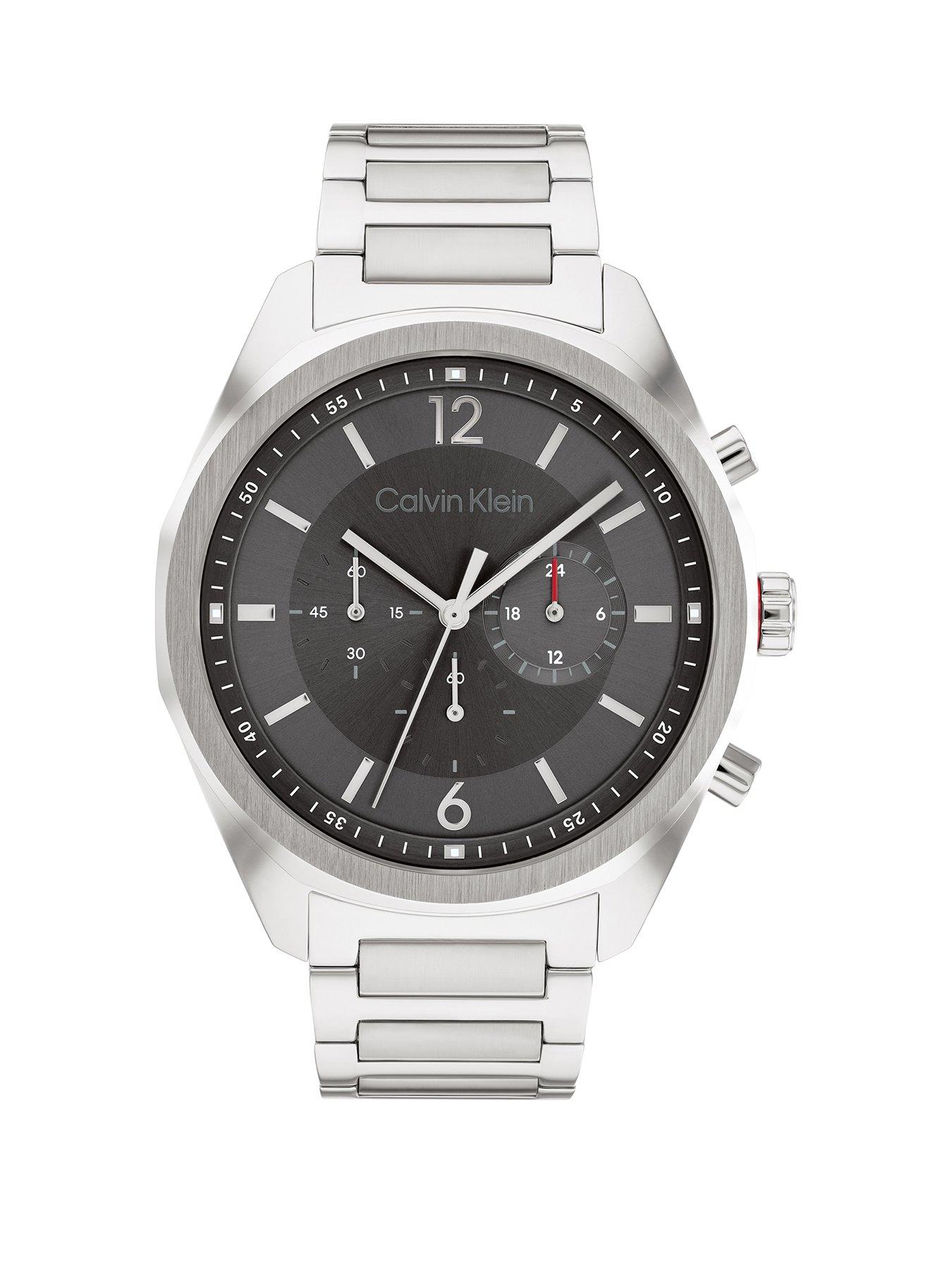Product photograph of Calvin Klein Ck Force Men S Watch Grey from very.co.uk