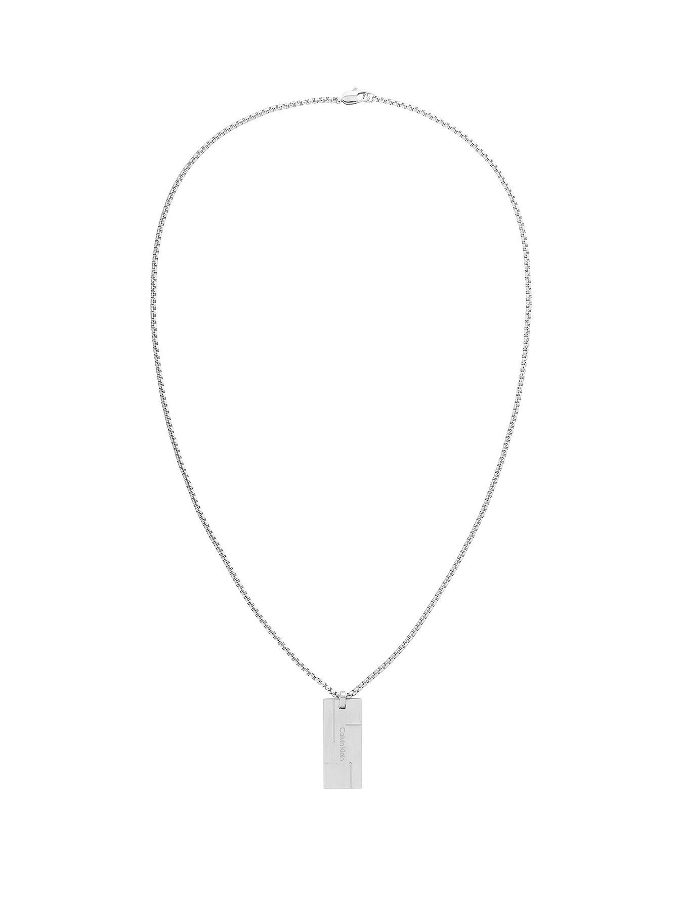 Calvin Klein Grid Men's Necklace silver