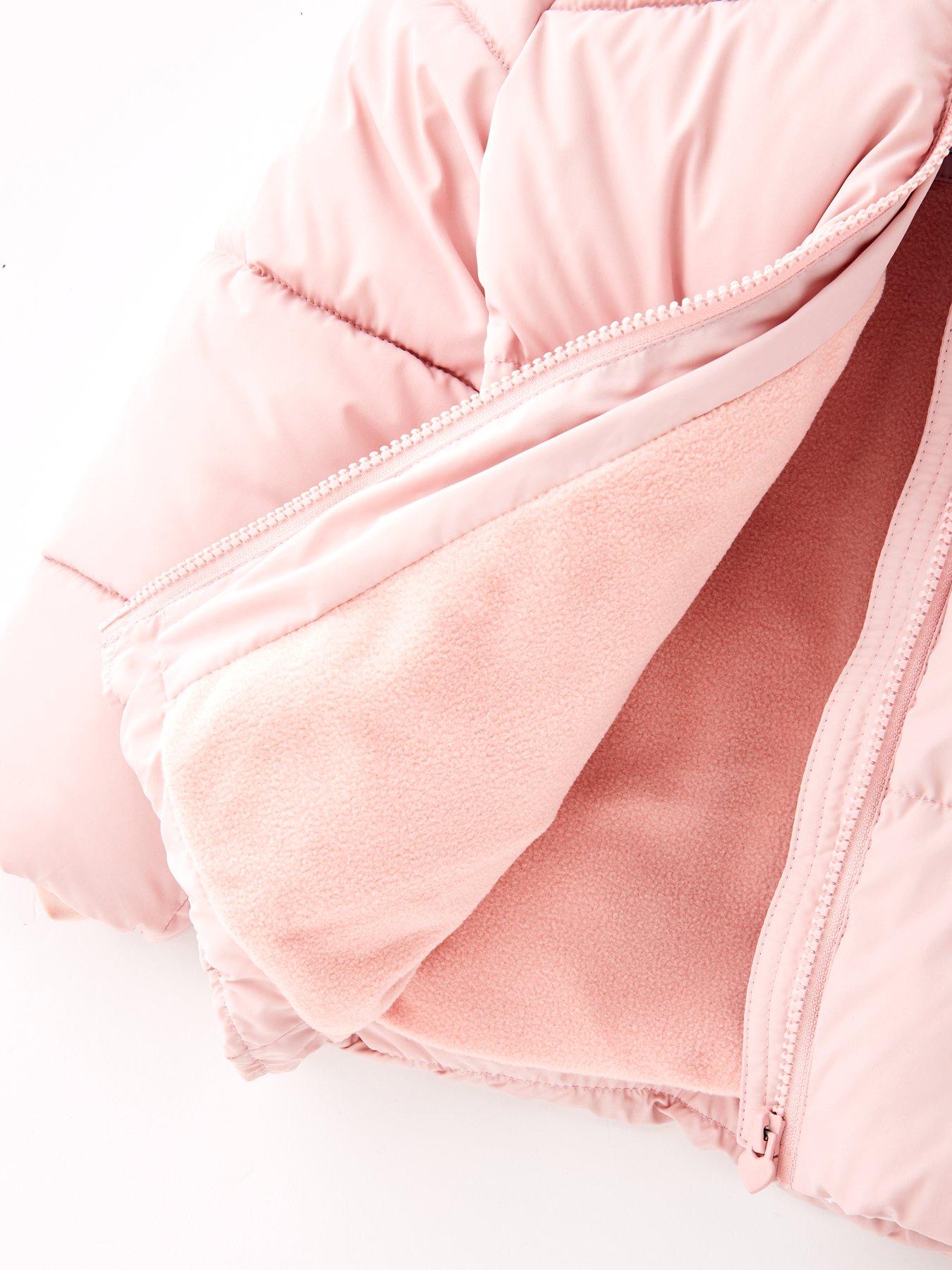 Image 4 of 4 of Mini V by Very Girls Padded Printed Coat - Pink