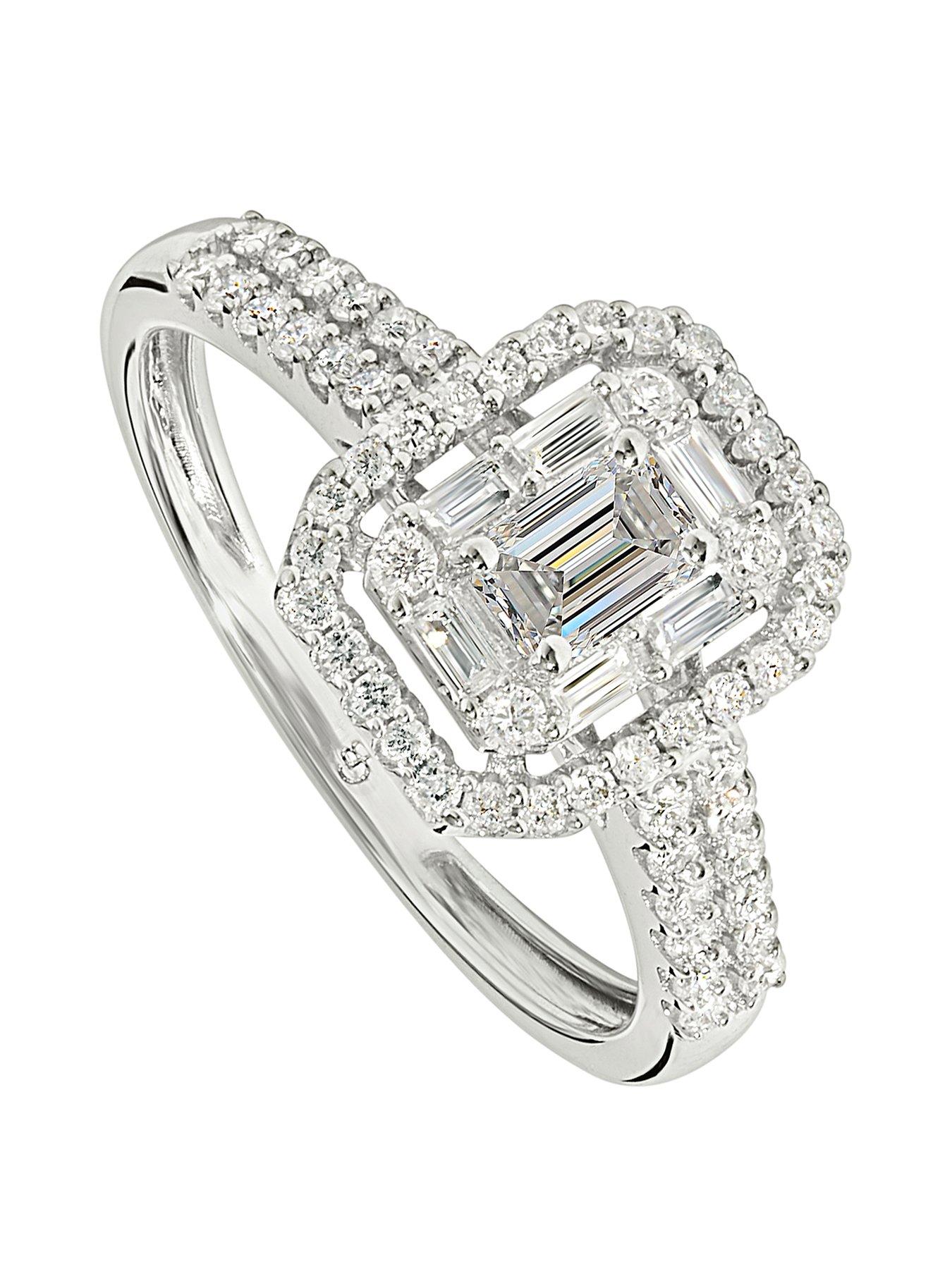 undefined Gwen 9ct White Gold 0.66ct tw Lab Grown Diamond Engagement Ring