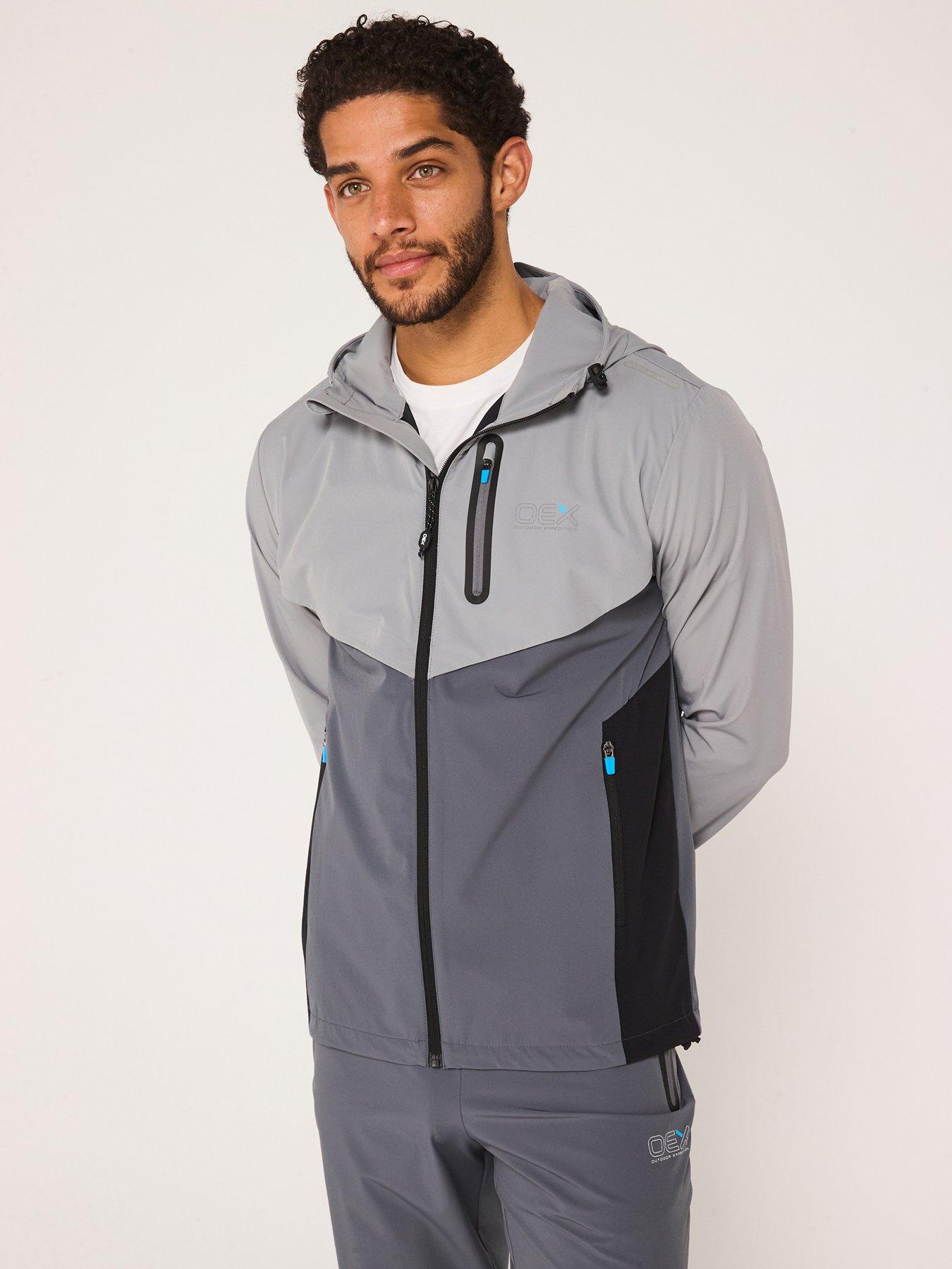 OEX Mens Fell Track Top Charcoal Grey Very