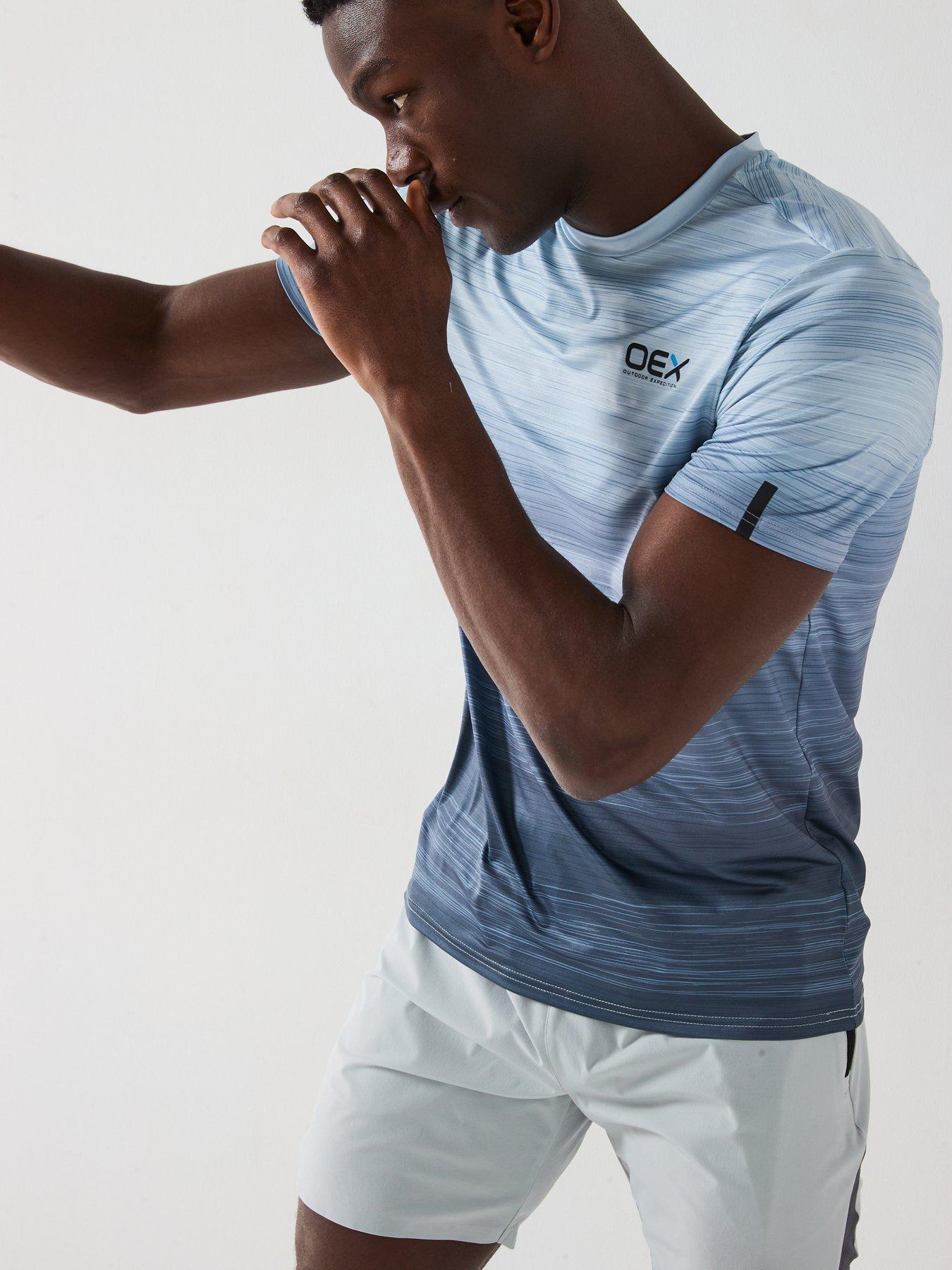 Image 4 of 6 of OEX Mens Neve Tee Shirt - Light Grey