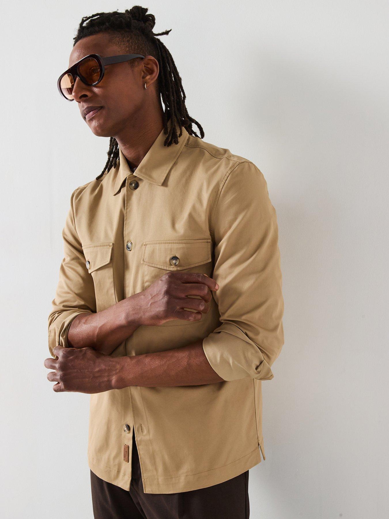 undefined Dublino Essentials Cotton Overshirt - Brown