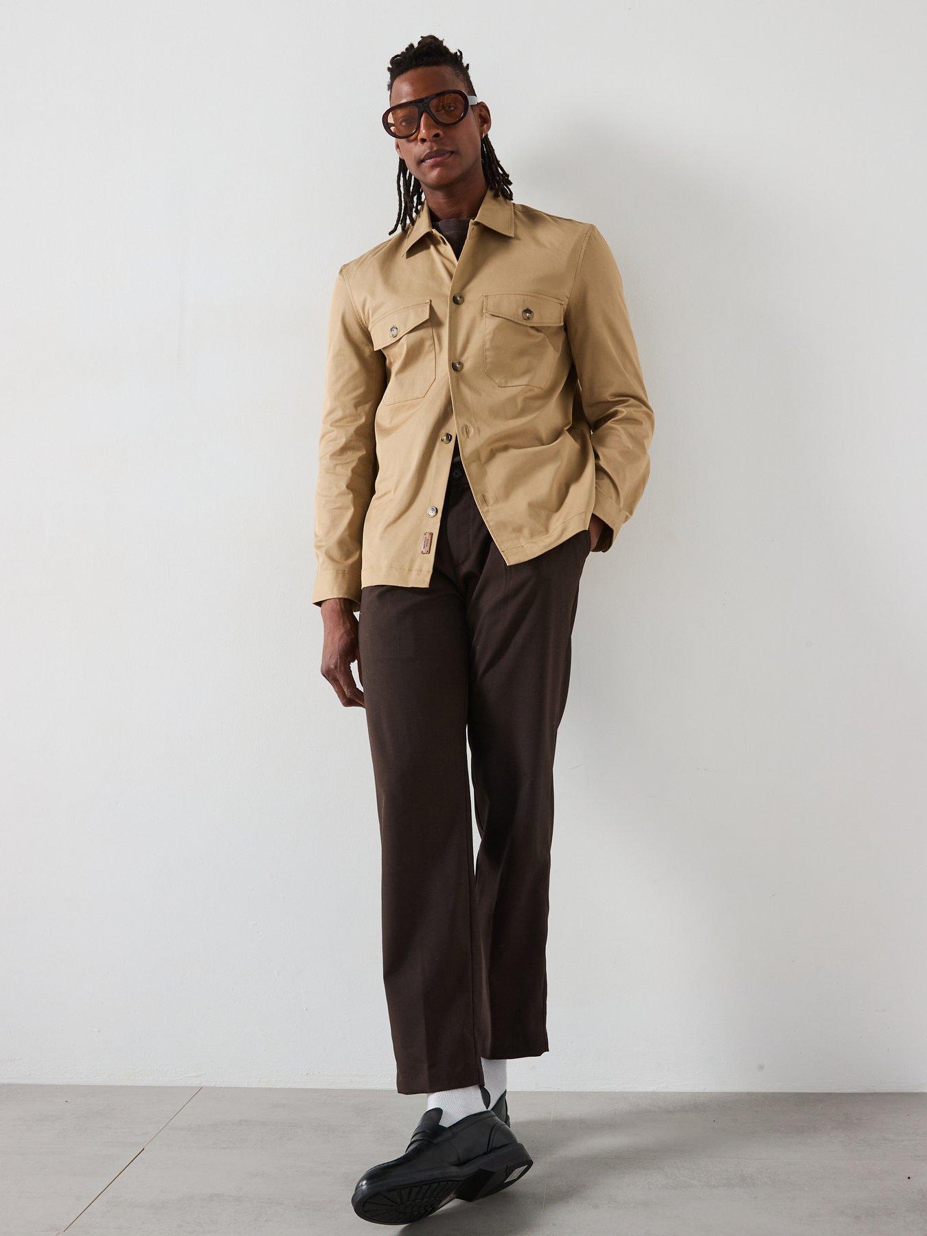 Image 3 of 6 of Mango Dublino Essentials Cotton Overshirt - Brown