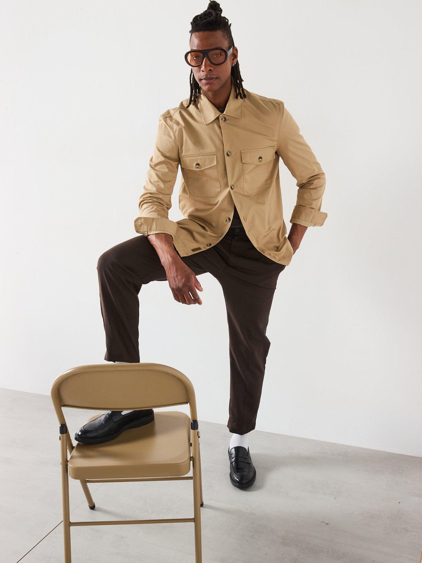 Image 6 of 6 of Mango Dublino Essentials Cotton Overshirt - Brown