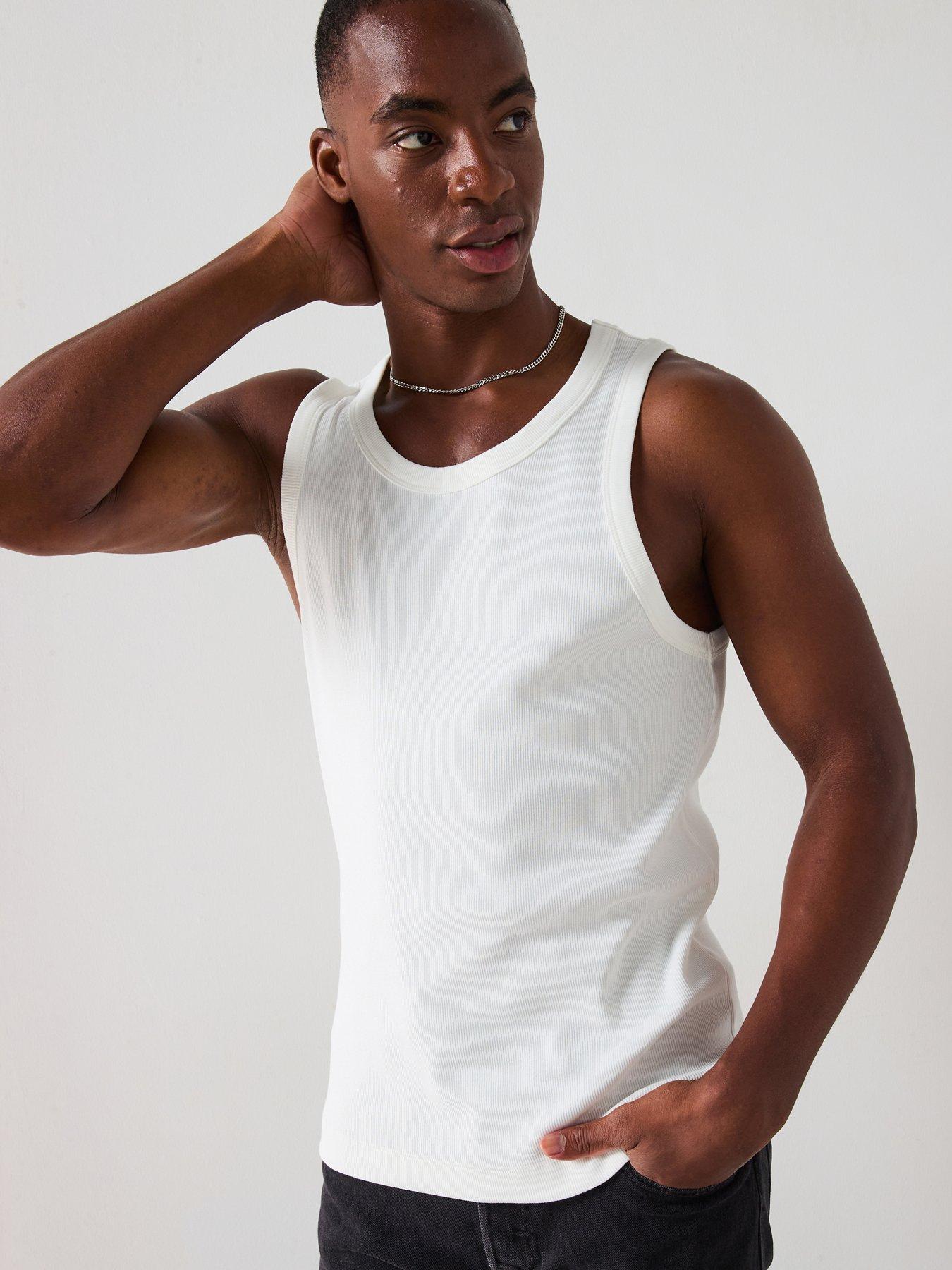 undefined Delta Casual Ribbed Vest - White