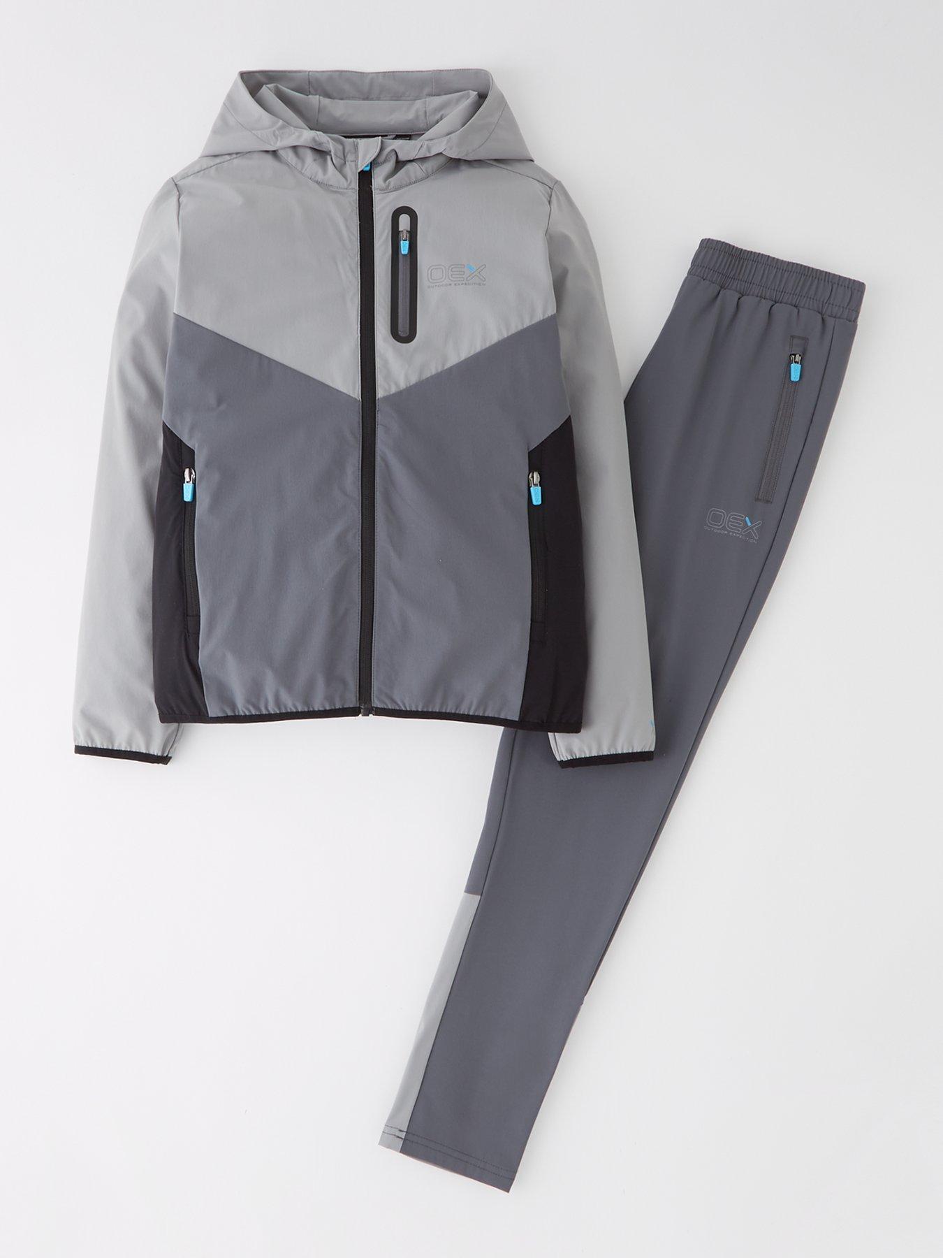 OEX Junior Fell Tracksuit Set - Grey