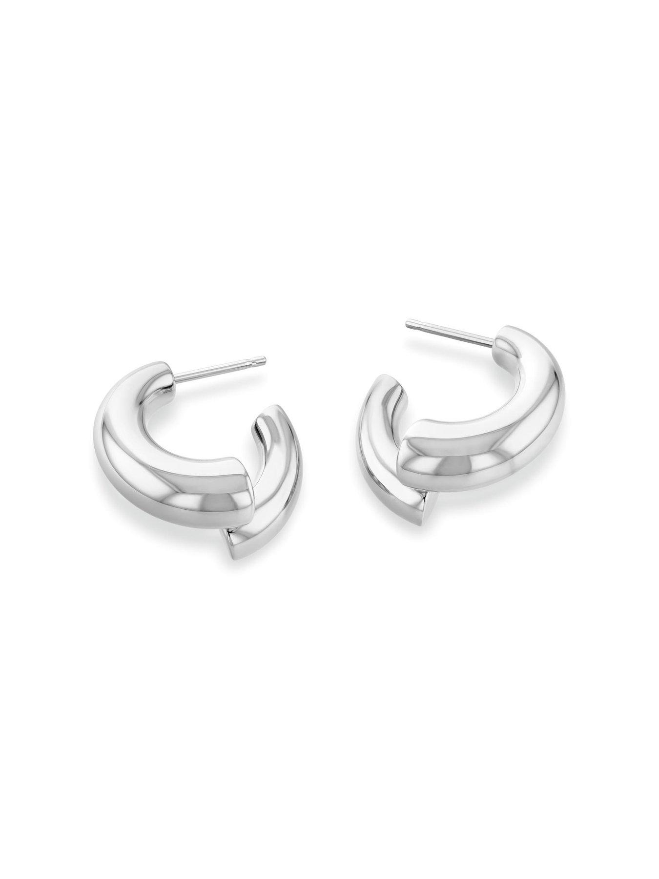 Image 2 of 4 of Calvin Klein CK Spiral Ladies Earrings SILVER