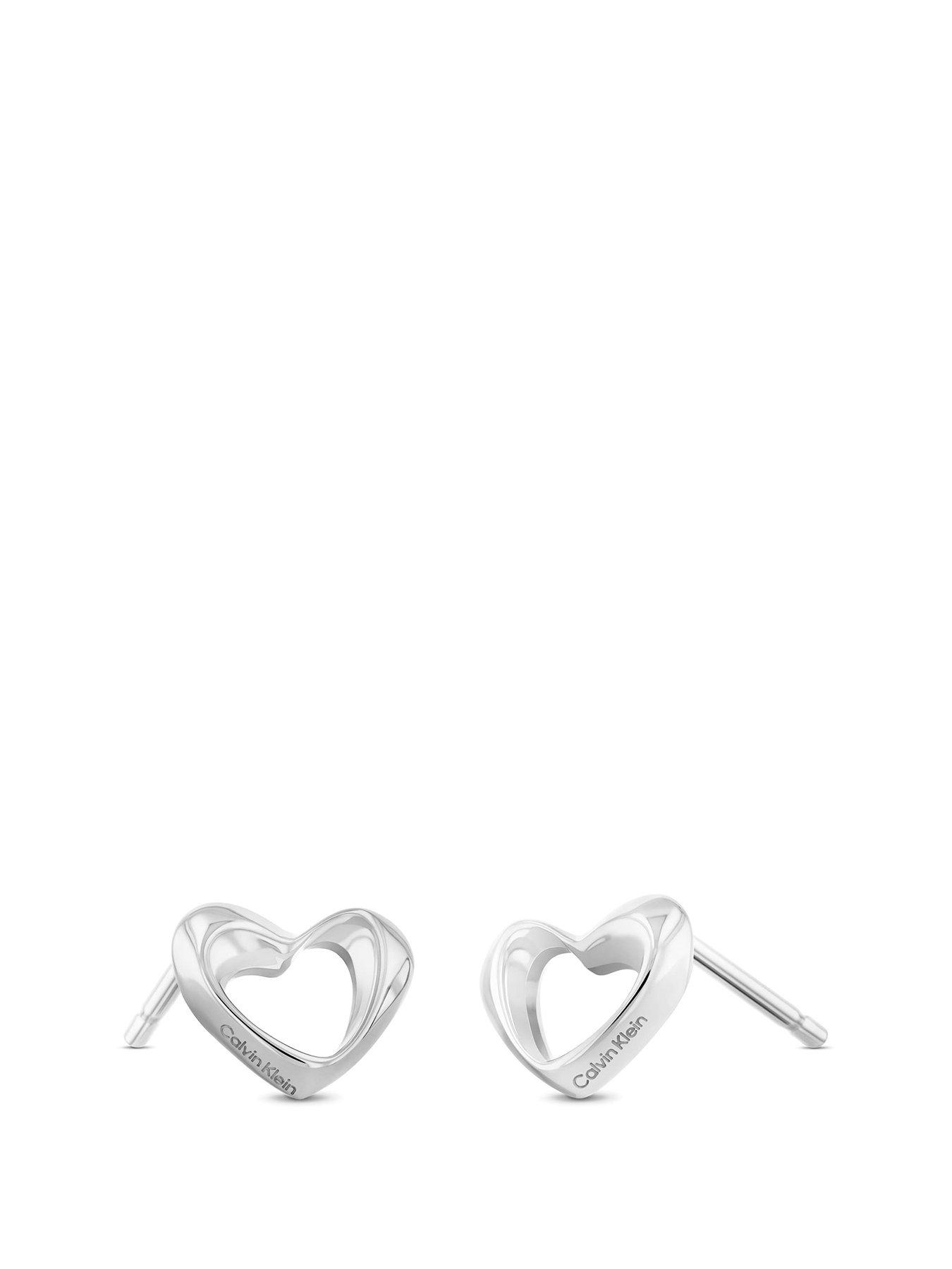 Product photograph of Calvin Klein Enchanting Ladies Earrings Silver from very.co.uk