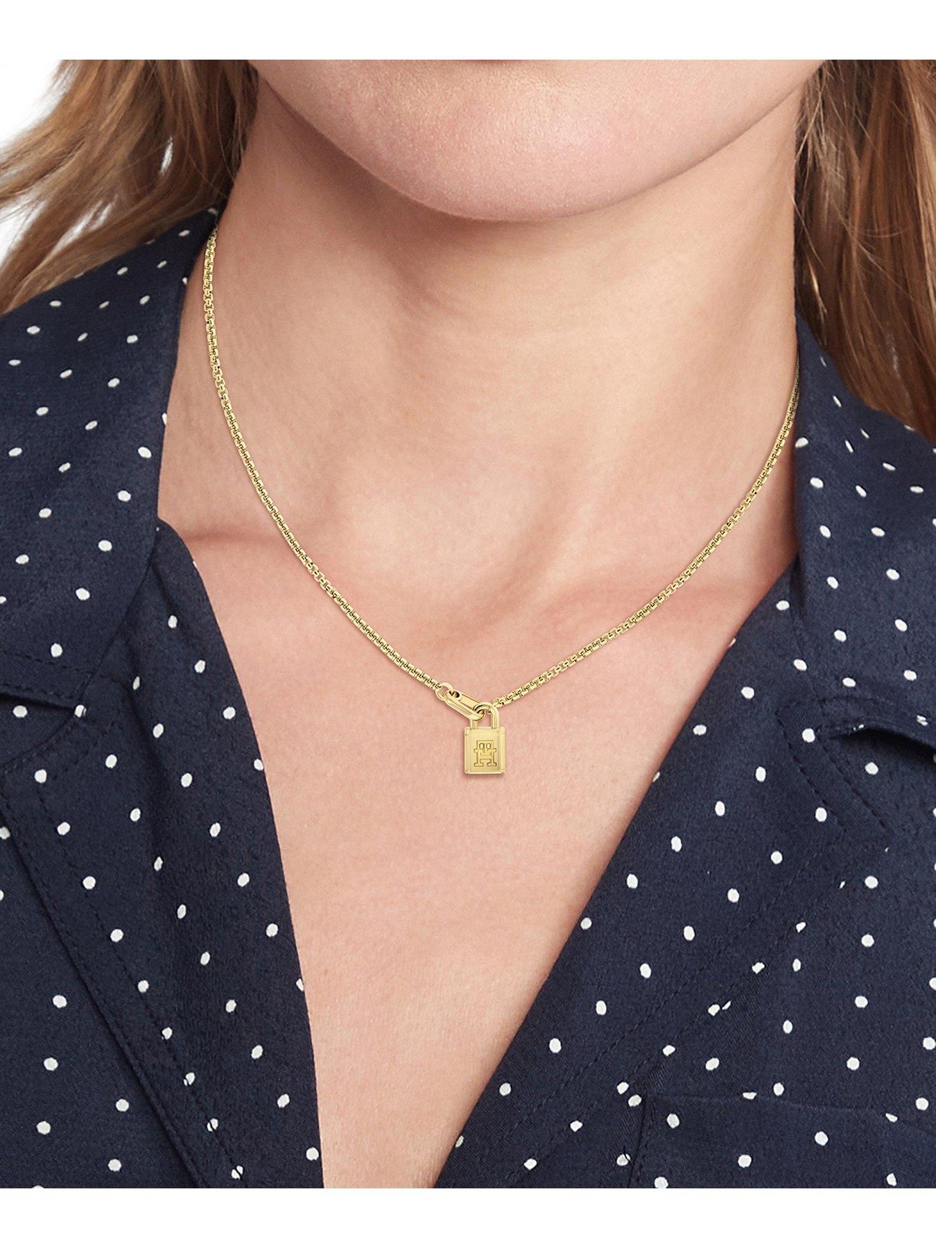 Image 3 of 6 of Tommy Hilfiger American Icon Ladies Necklace Gold