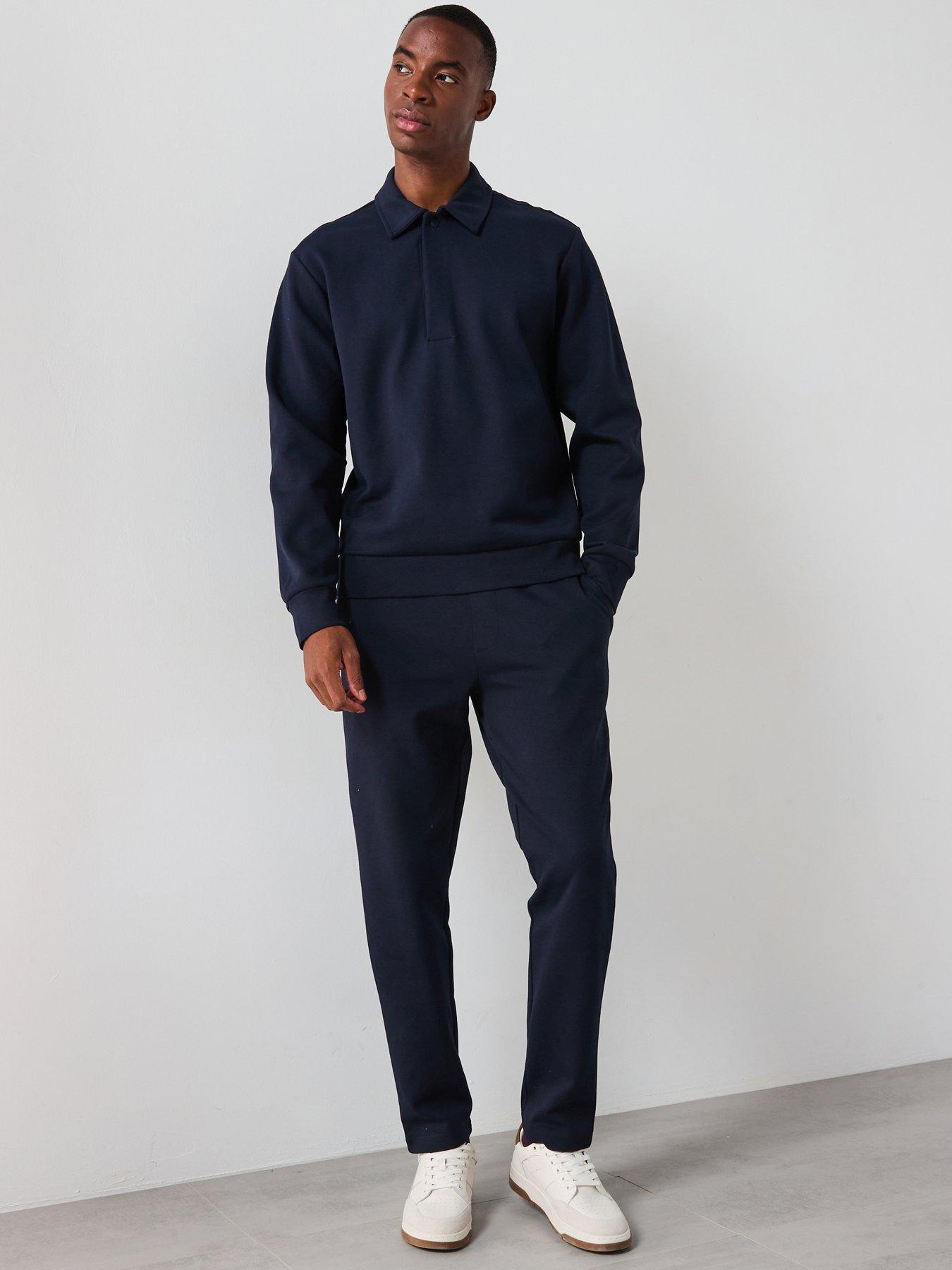 Image 3 of 6 of Mango Beach Essentials Button Collar Sweat Top - Navy