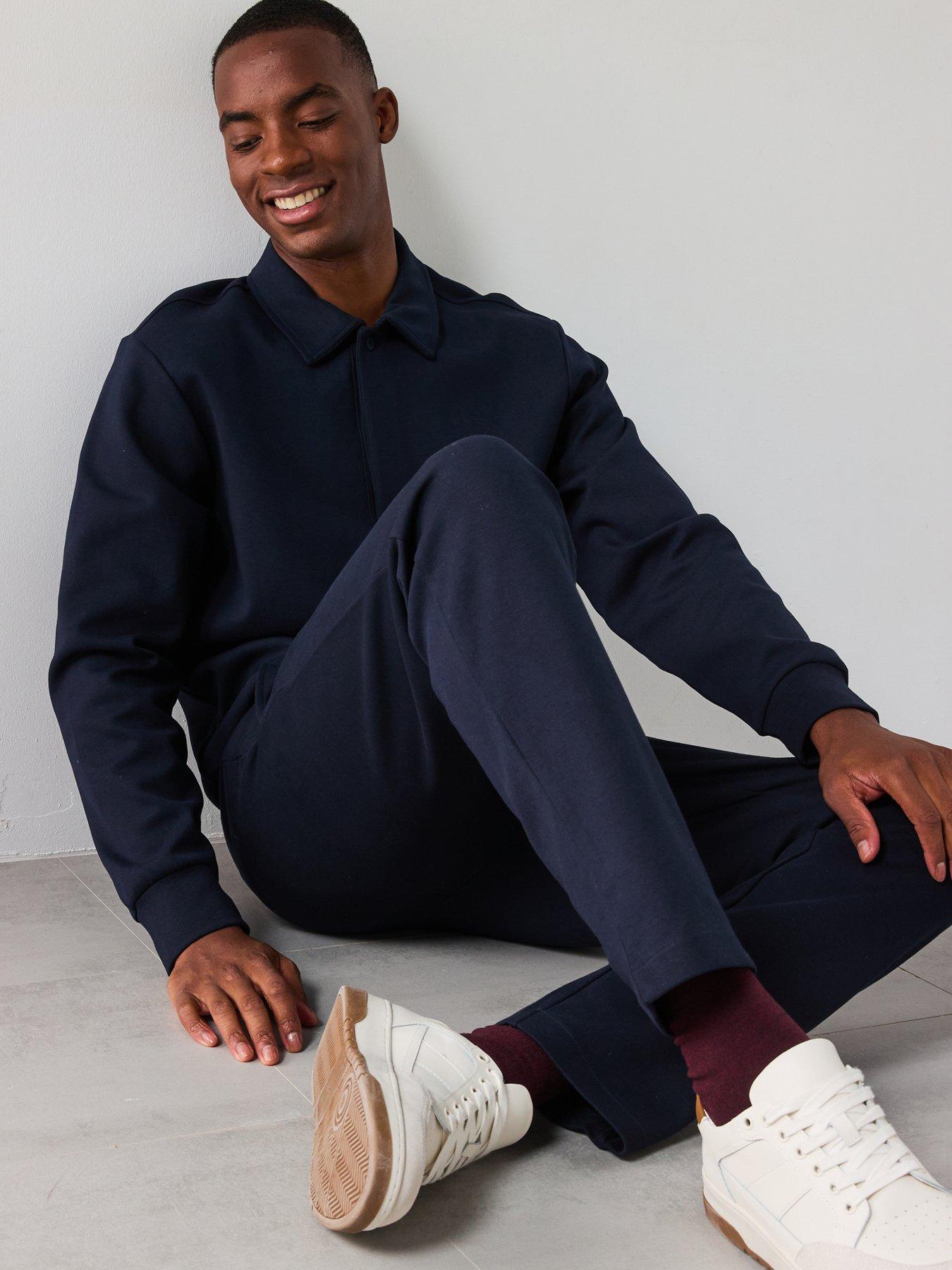 Image 4 of 6 of Mango Beach Essentials Button Collar Sweat Top - Navy