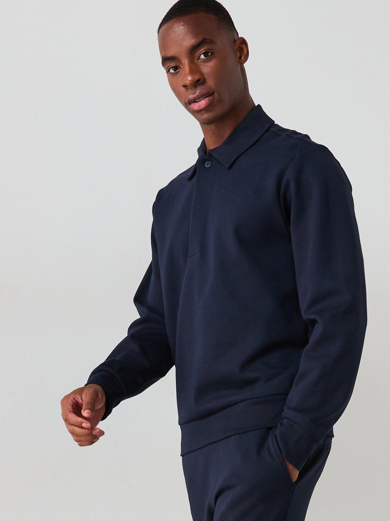 Image 6 of 6 of Mango Beach Essentials Button Collar Sweat Top - Navy