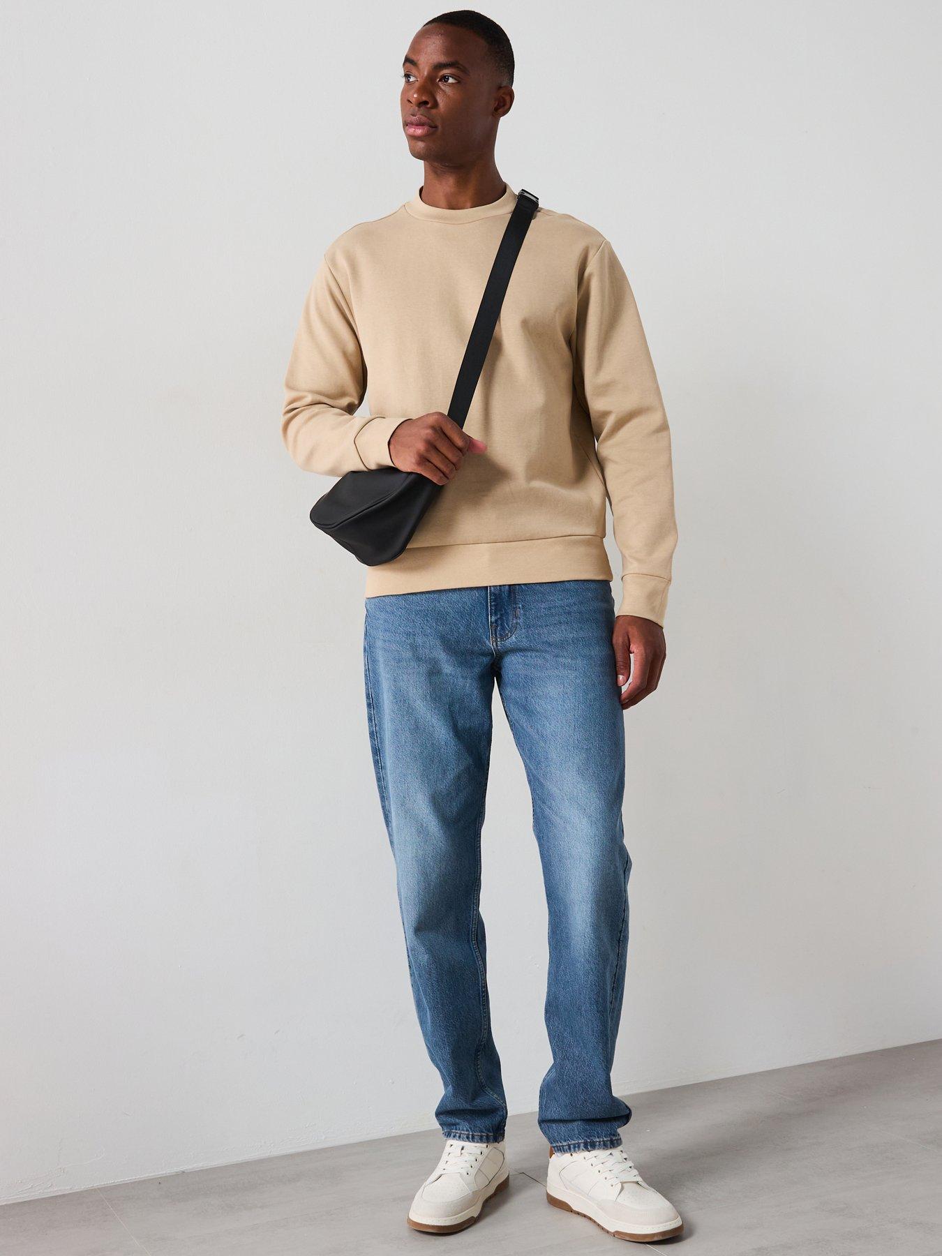 Image 3 of 6 of Mango Nole Essentials Heavyweight Crew Sweat - Brown