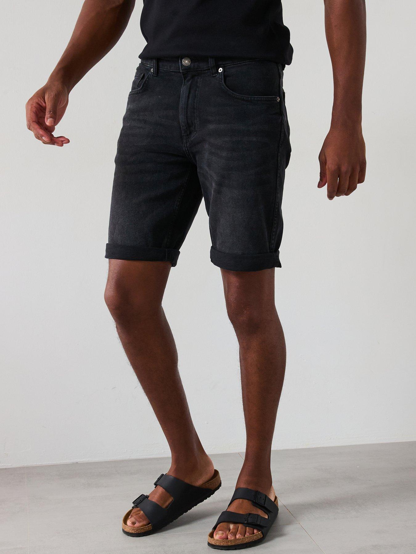 undefined Rock Bermuda Denim Regular Fit Shorts - Dark Grey