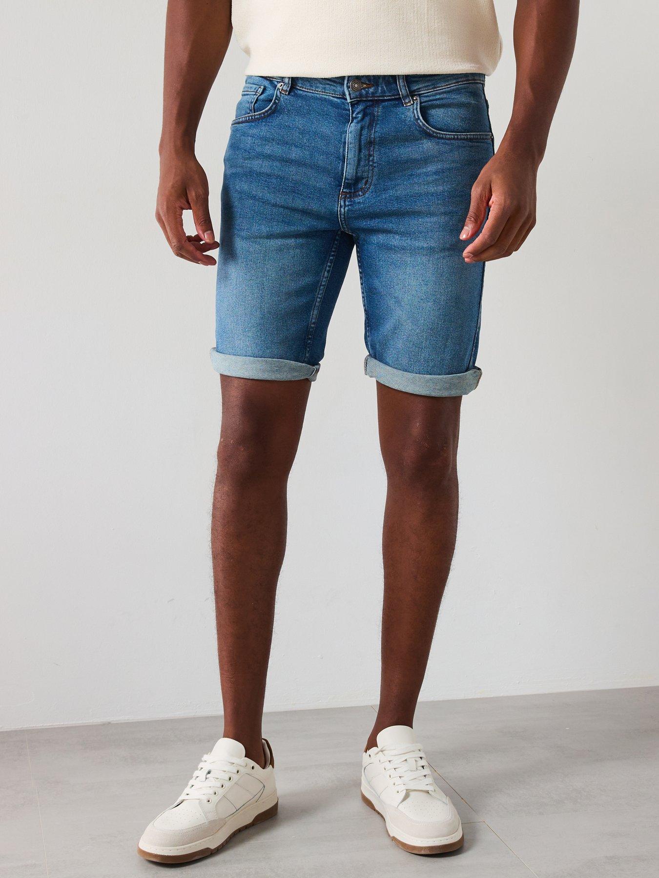 undefined Rock Bermuda Denim Regular Fit Shorts - Blue