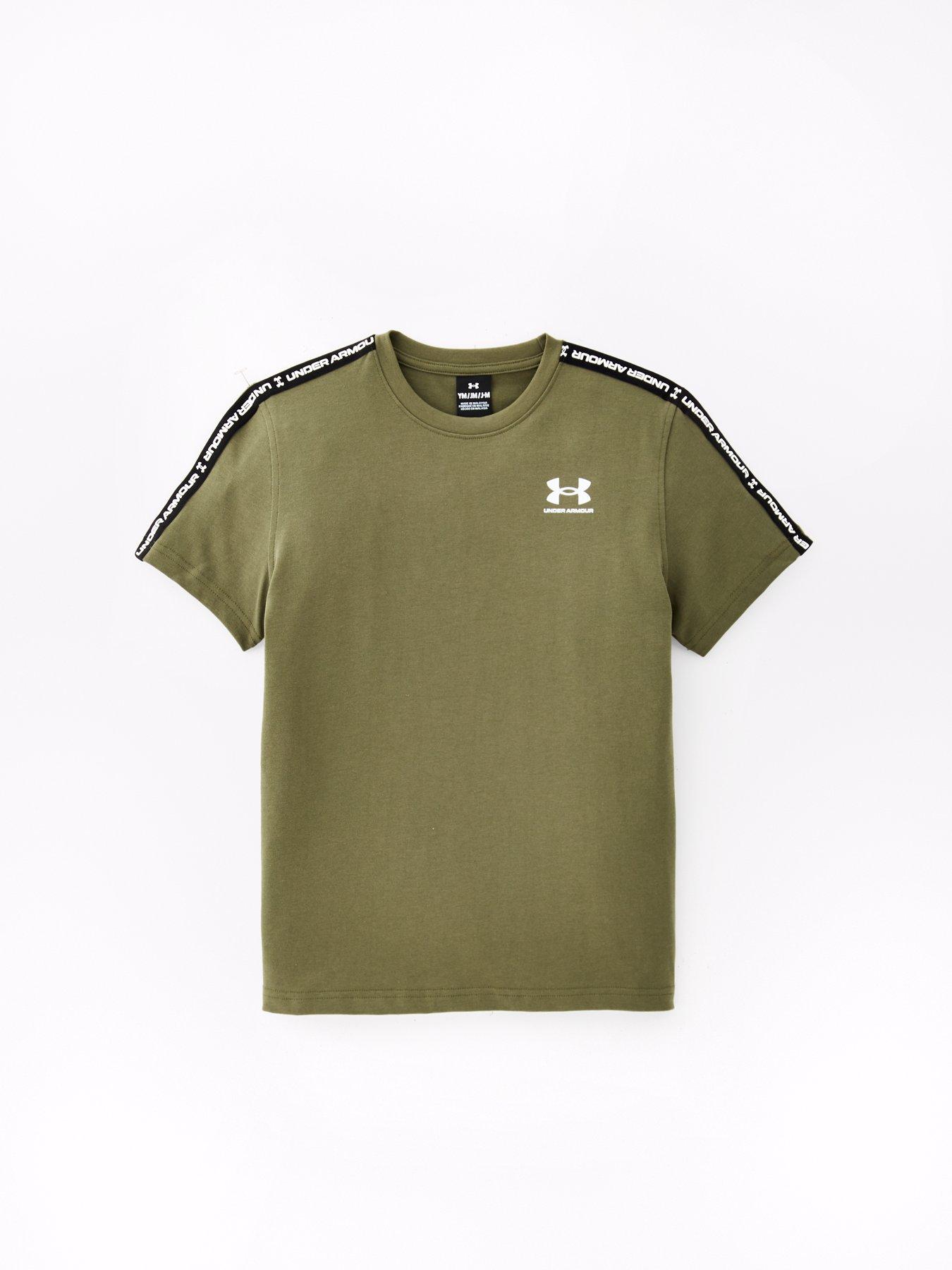 Image 6 of 6 of UNDER ARMOUR Junior Boys Icon Taped T-Shirt - Green