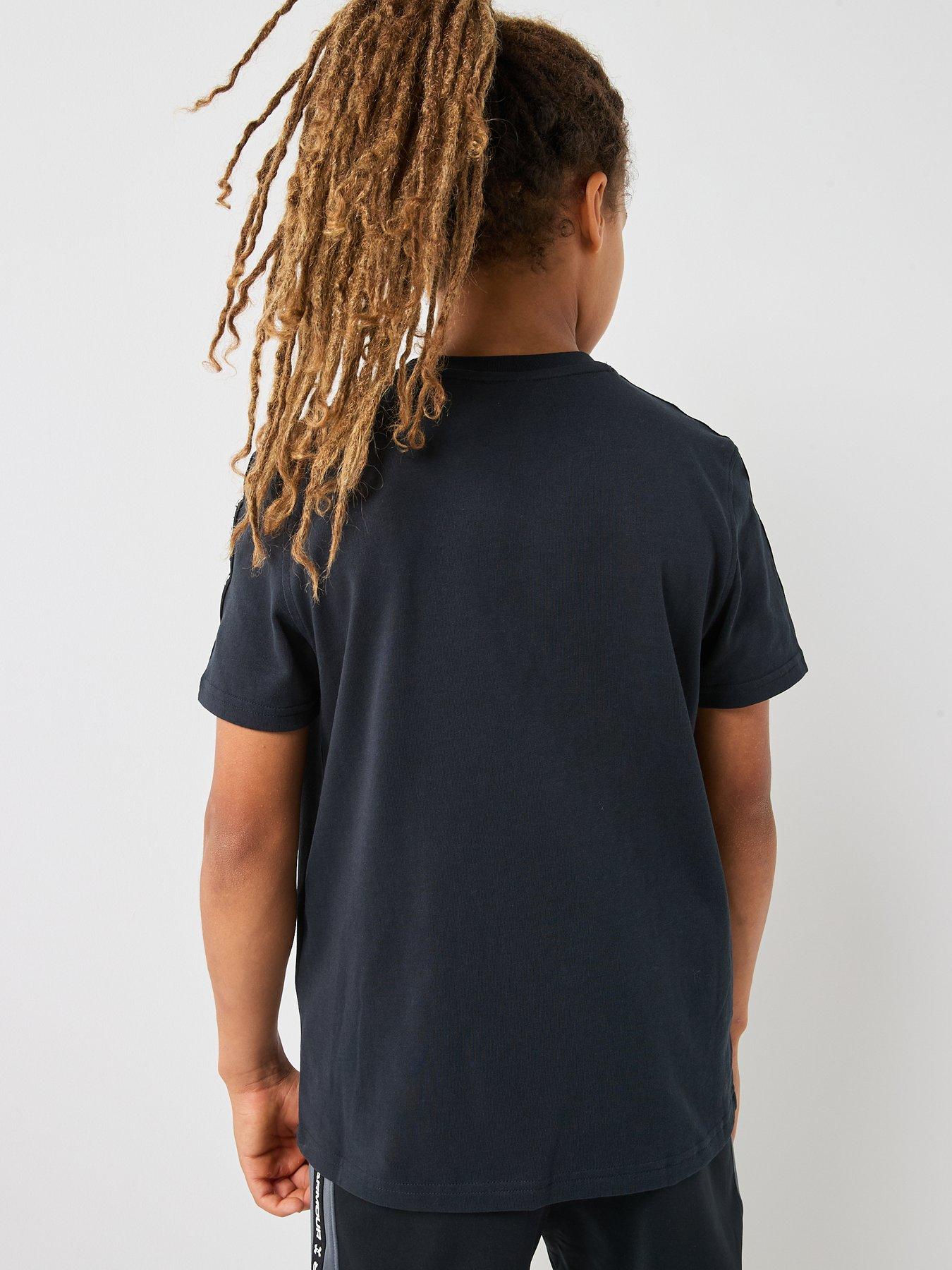 Image 2 of 6 of UNDER ARMOUR Junior Boys Icon Taped T-Shirt - Black