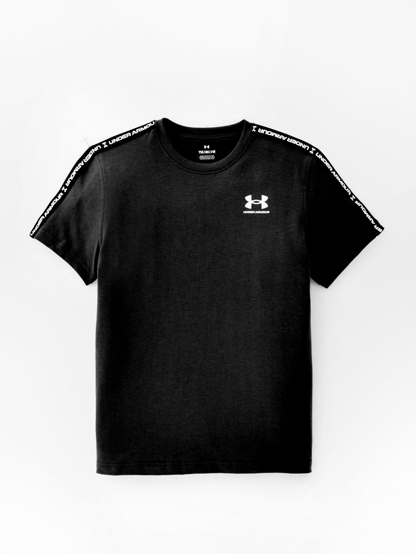 Image 6 of 6 of UNDER ARMOUR Junior Boys Icon Taped T-Shirt - Black