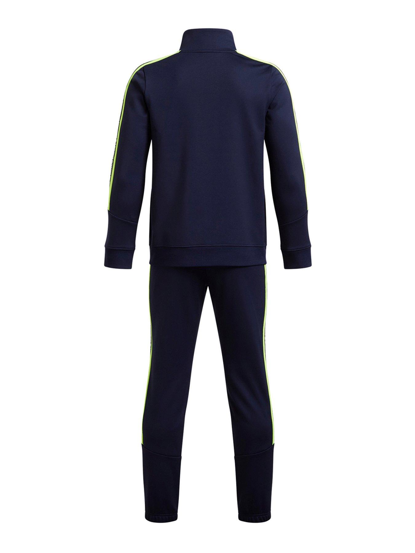 Image 2 of 2 of UNDER ARMOUR Junior Boys Icon Knit Tracksuit - Navy / Yellow