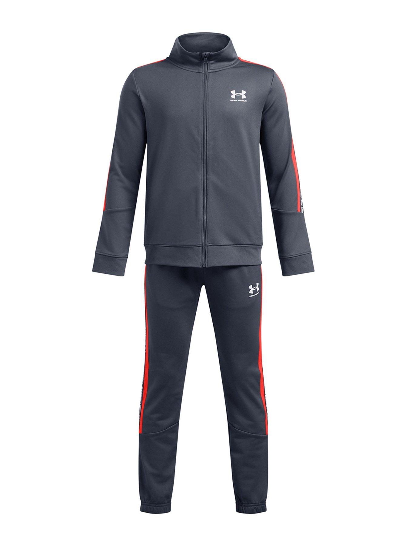 undefined Junior Boys Icon Knit Tracksuit - Grey