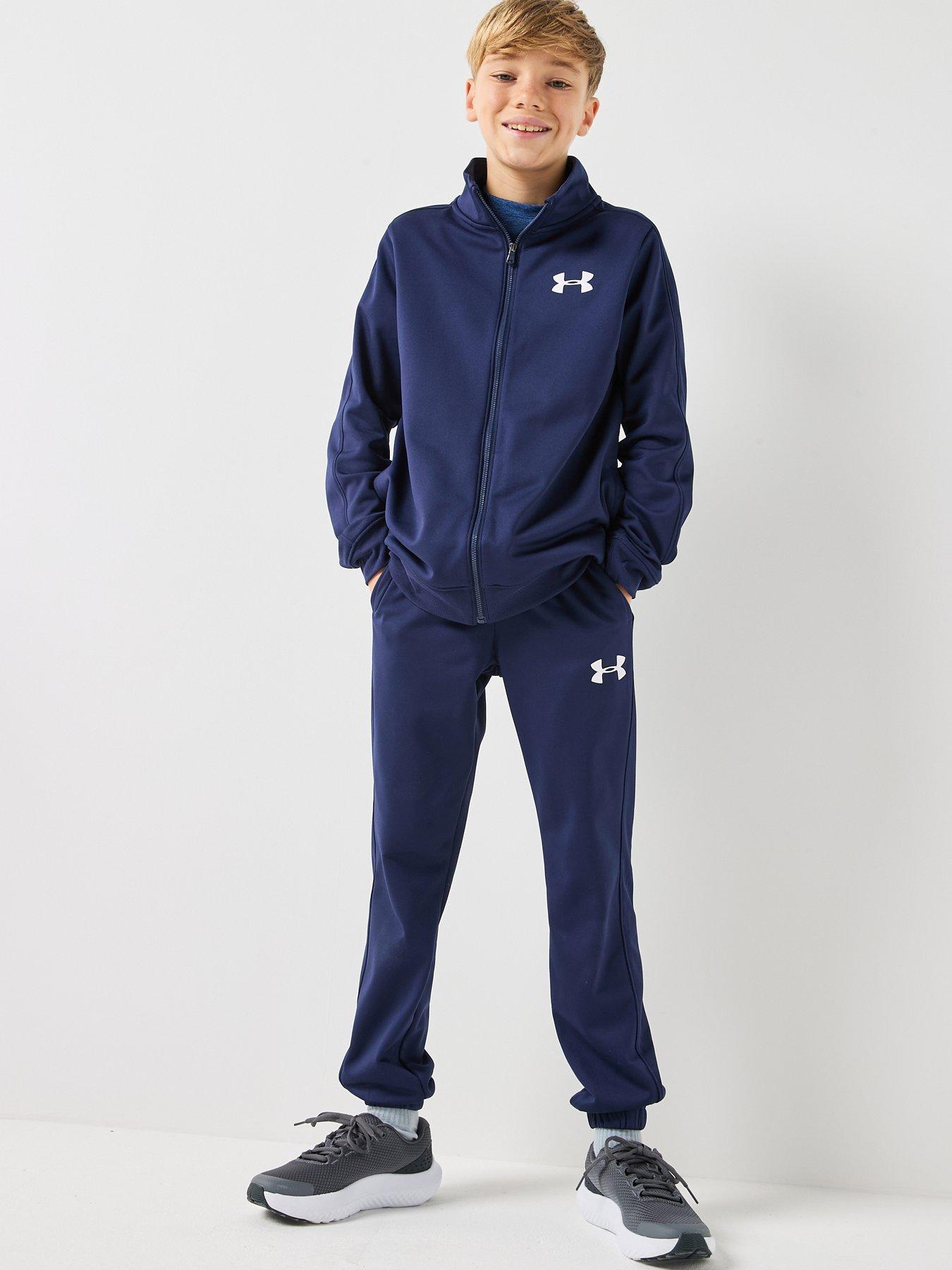 UNDER ARMOUR Junior Boys Rival Knit Tracksuit Navy Very