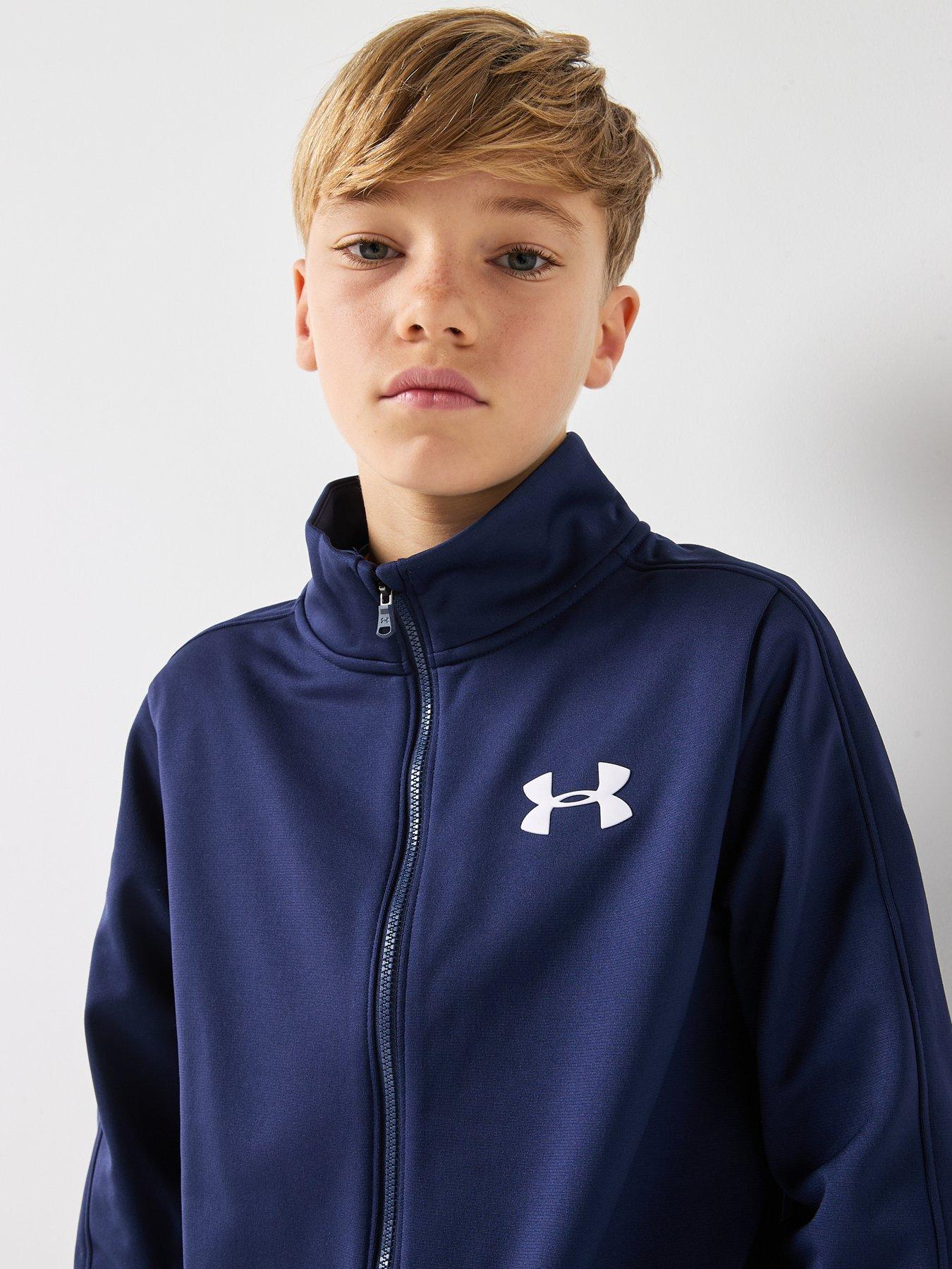 Image 4 of 6 of UNDER ARMOUR Junior Boys Rival Knit Tracksuit - Navy