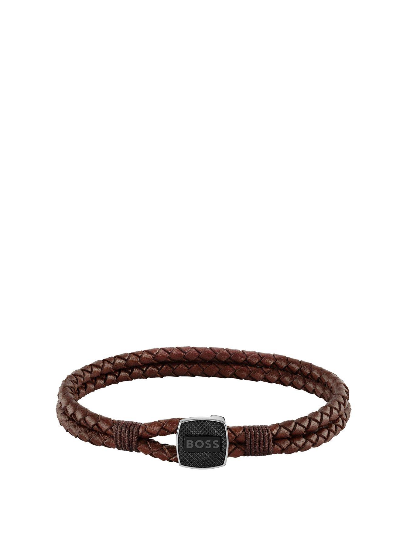 BOSS Seal Men's Bracelet Silver