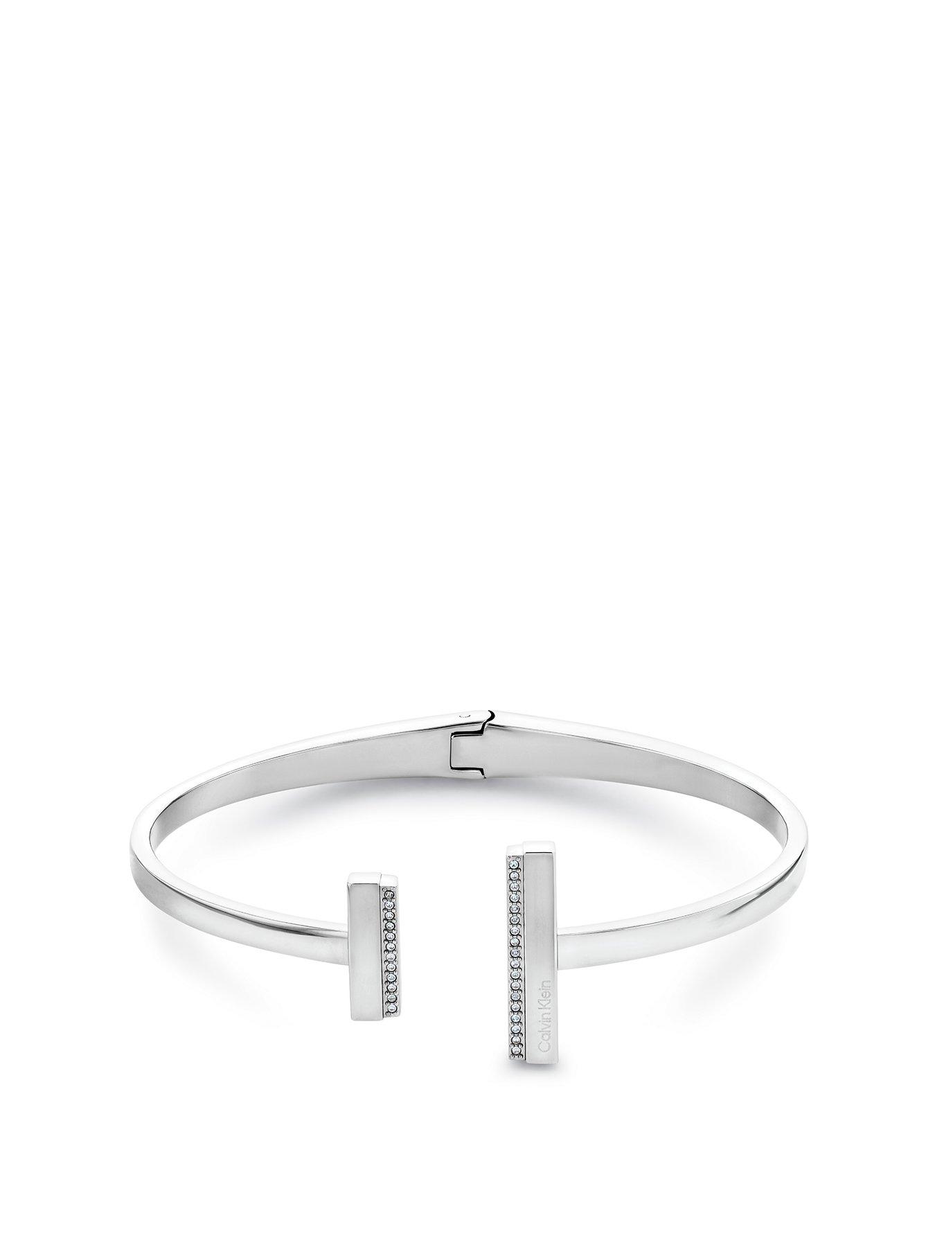 undefined Minimal Linear Ladies Bracelet Silver