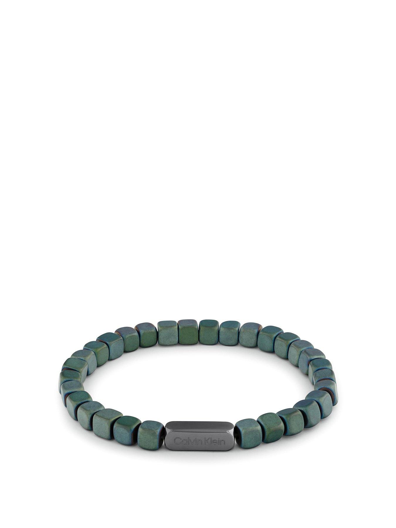 undefined Modern Square Men's Bracelet Grey