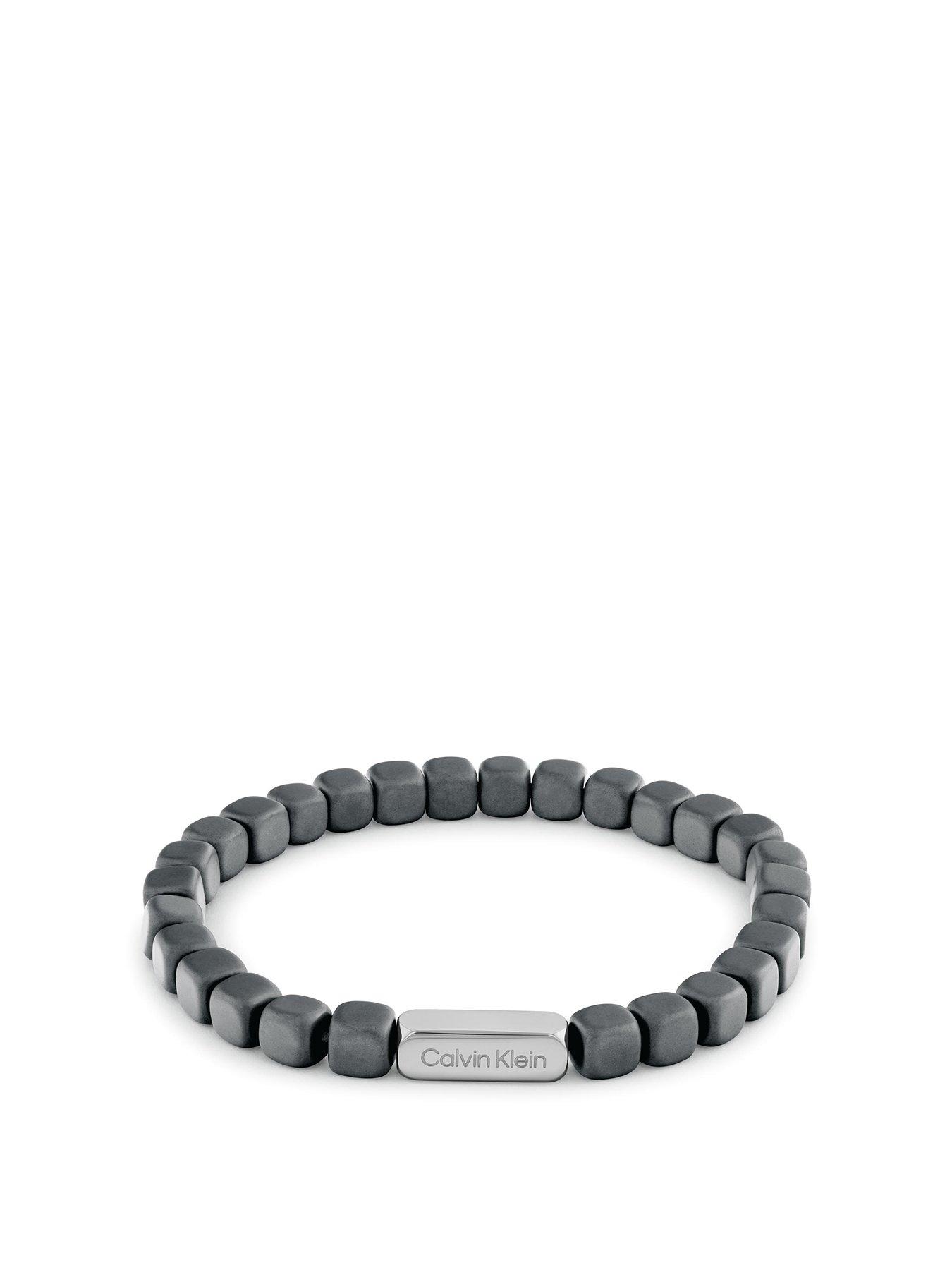 undefined Modern Square Men's Bracelet Grey