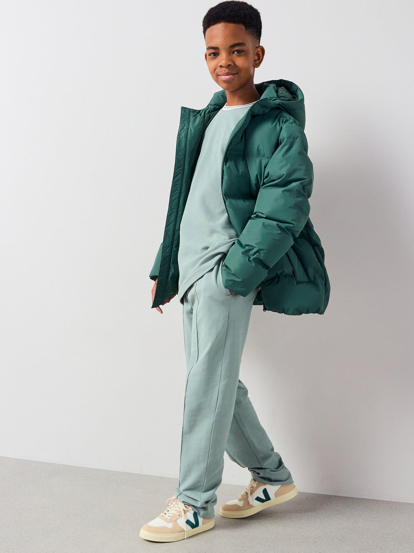 Image 3 of 6 of V by Very Boys Heavy Weight Padded Coat - Green