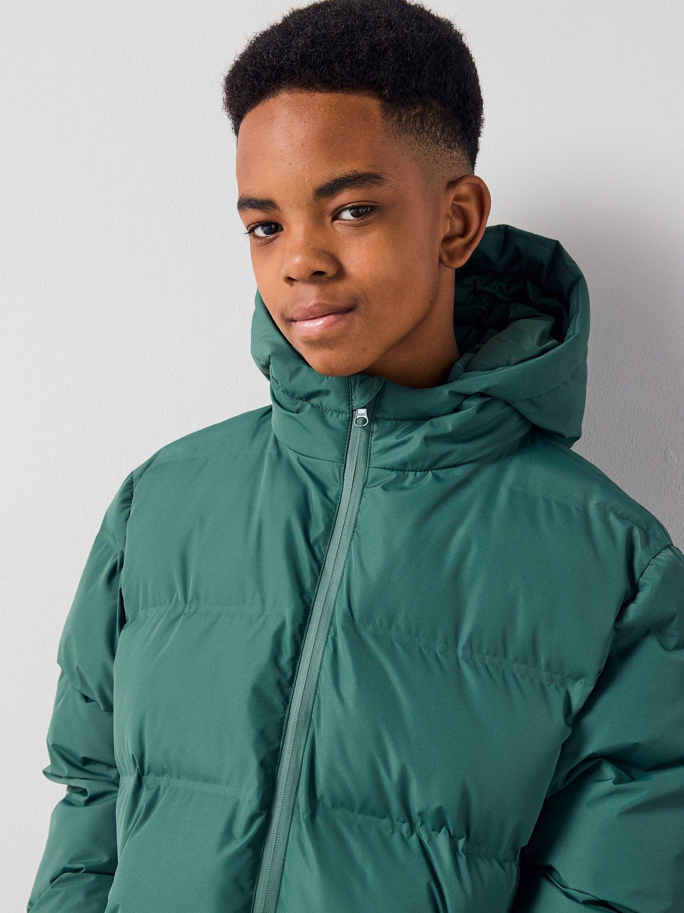 Image 4 of 6 of V by Very Boys Heavy Weight Padded Coat - Green