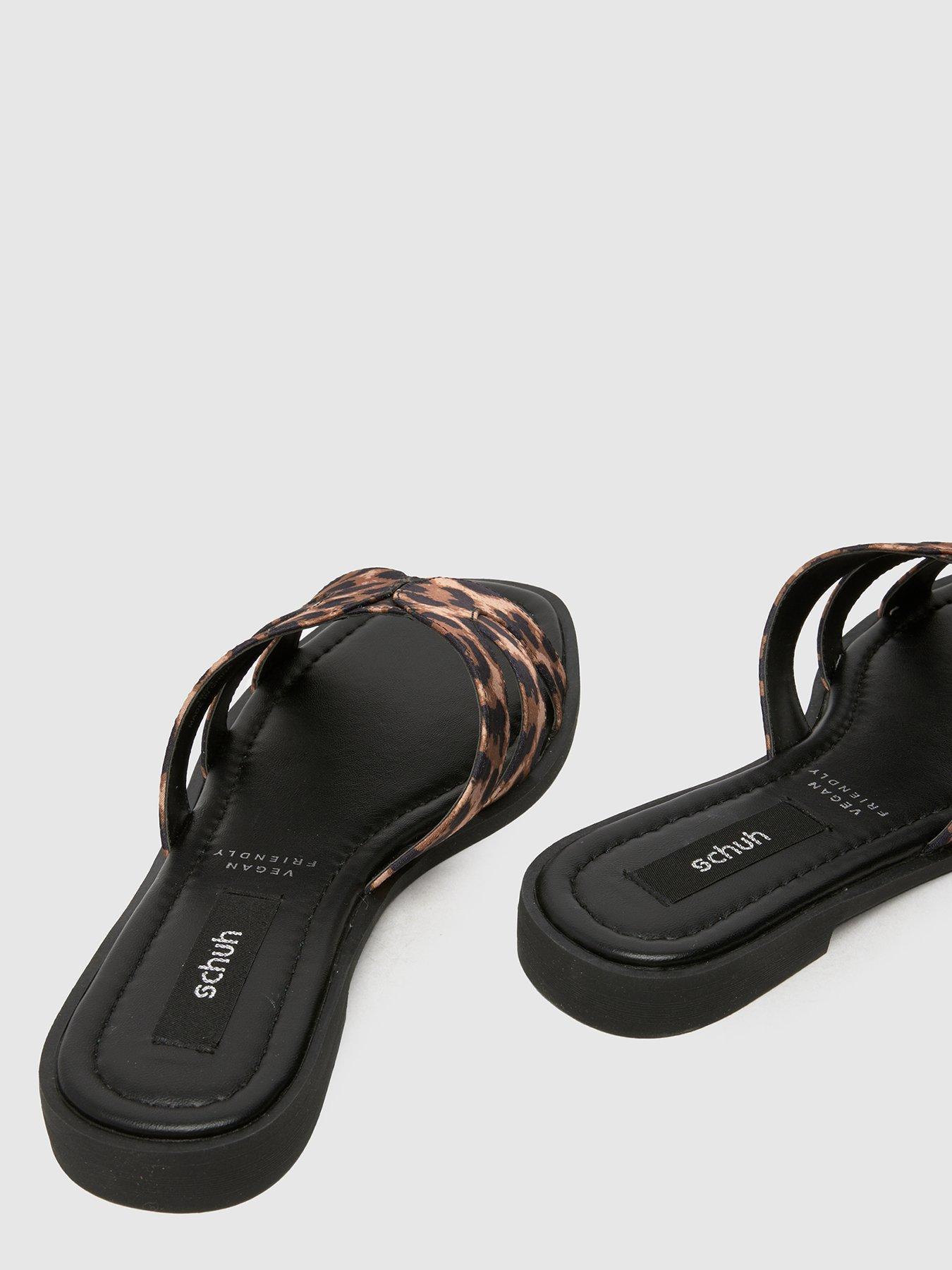 Zara Animal Print Flip Flops Zara Women's 8/38 Leather Animal