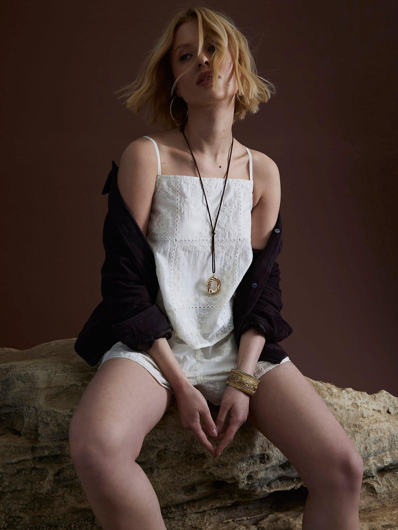RIVER KNIT SHORTS - CREAM